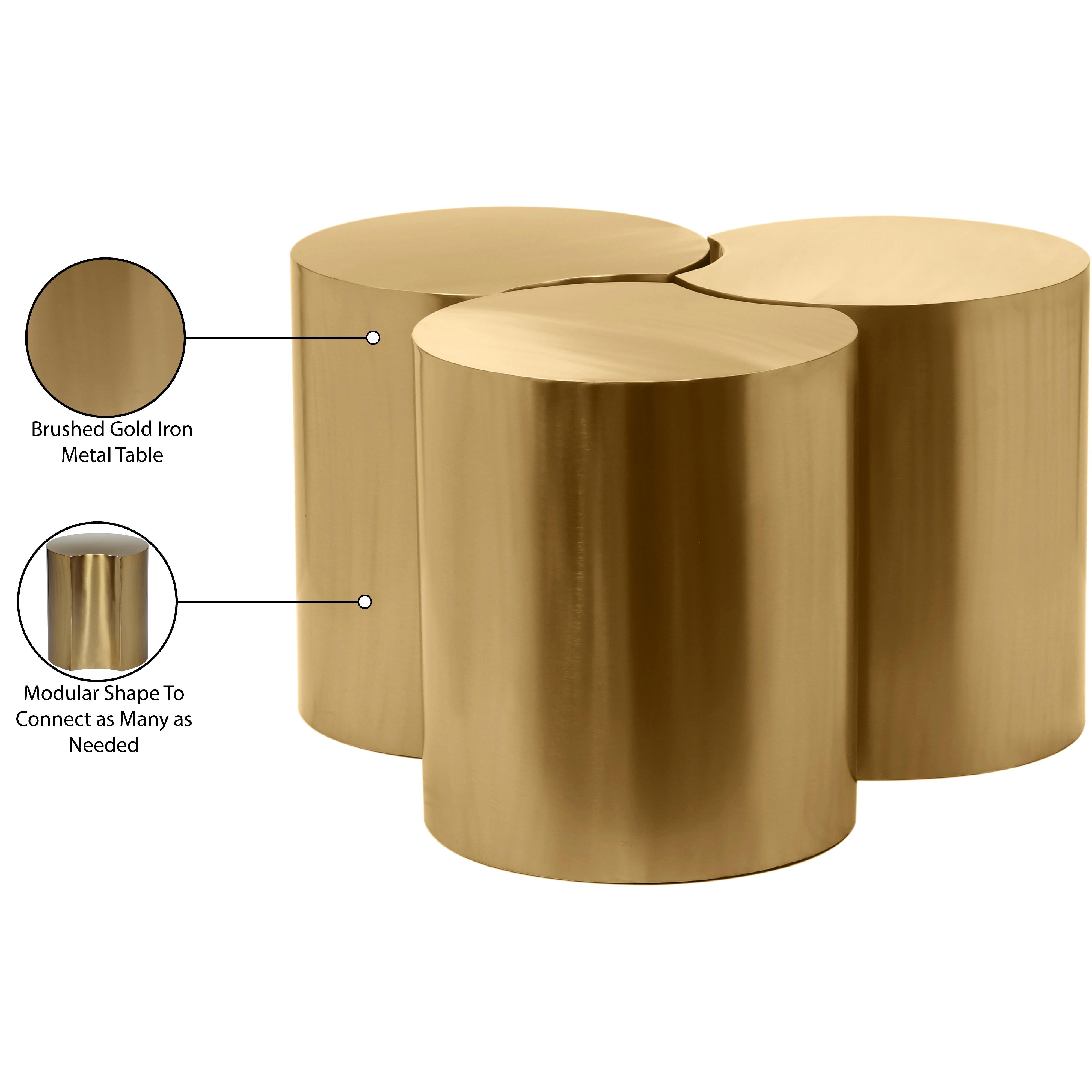 Meridian Dimple Gold Coffee Table