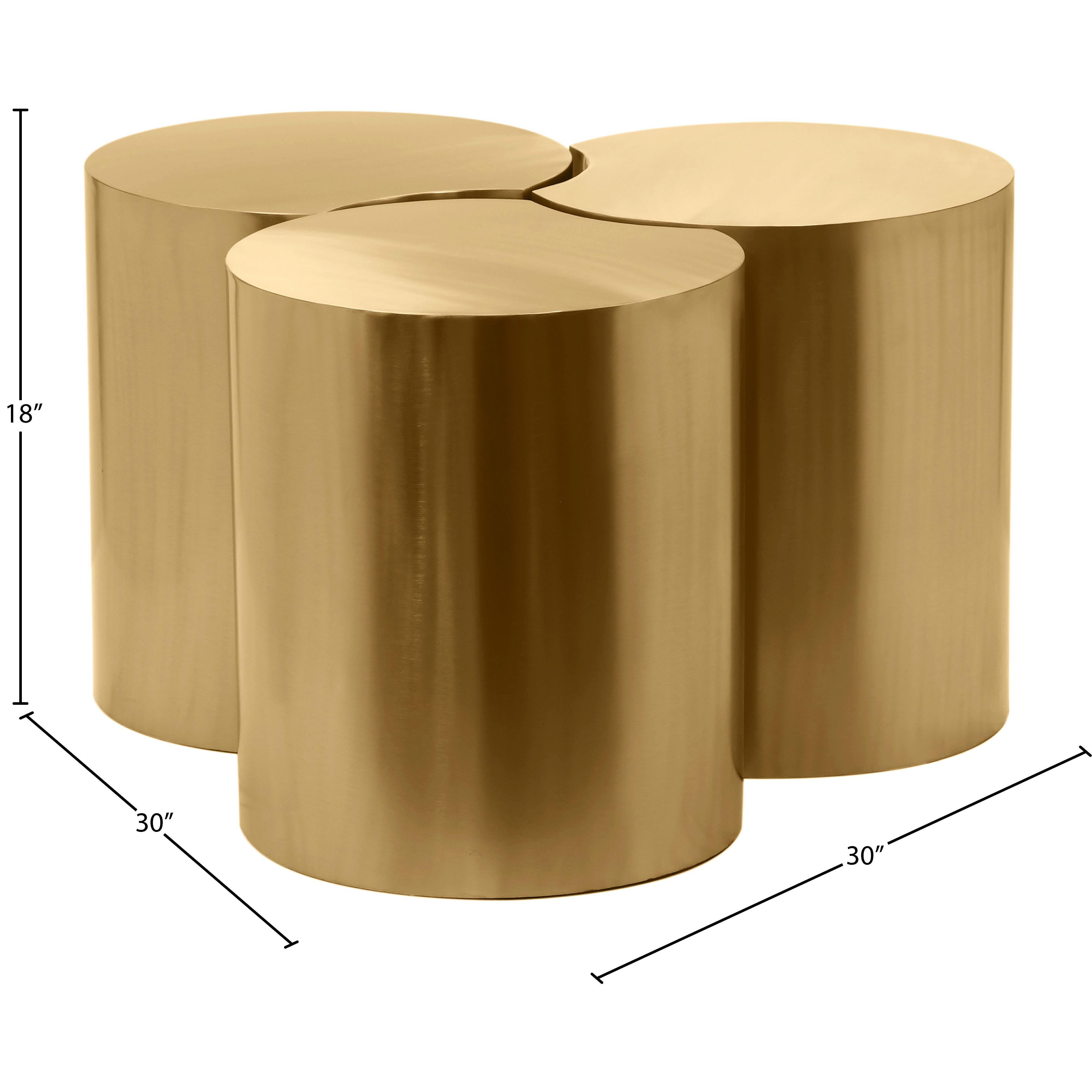 Meridian Dimple Gold Coffee Table