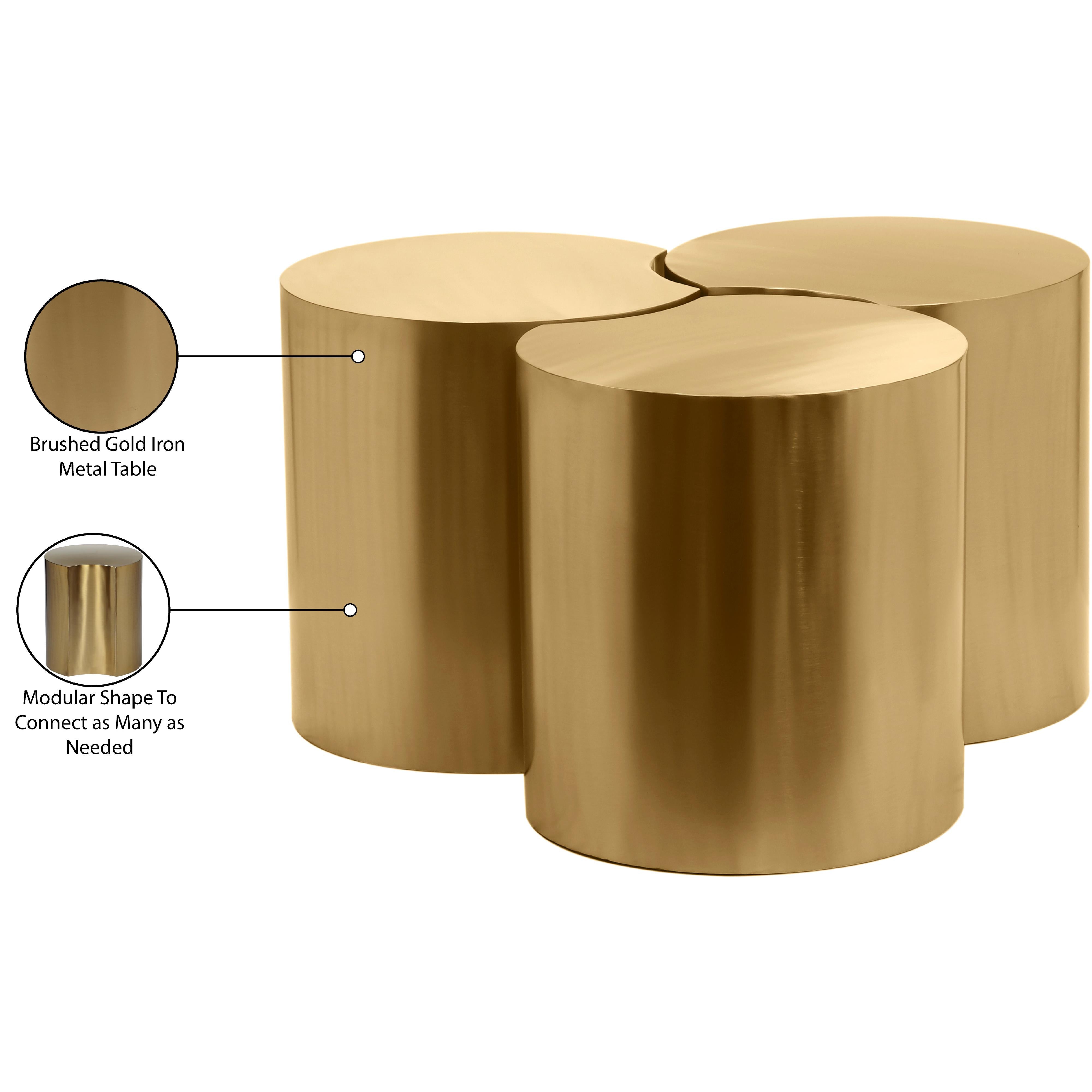 Meridian Dimple Gold Coffee Table
