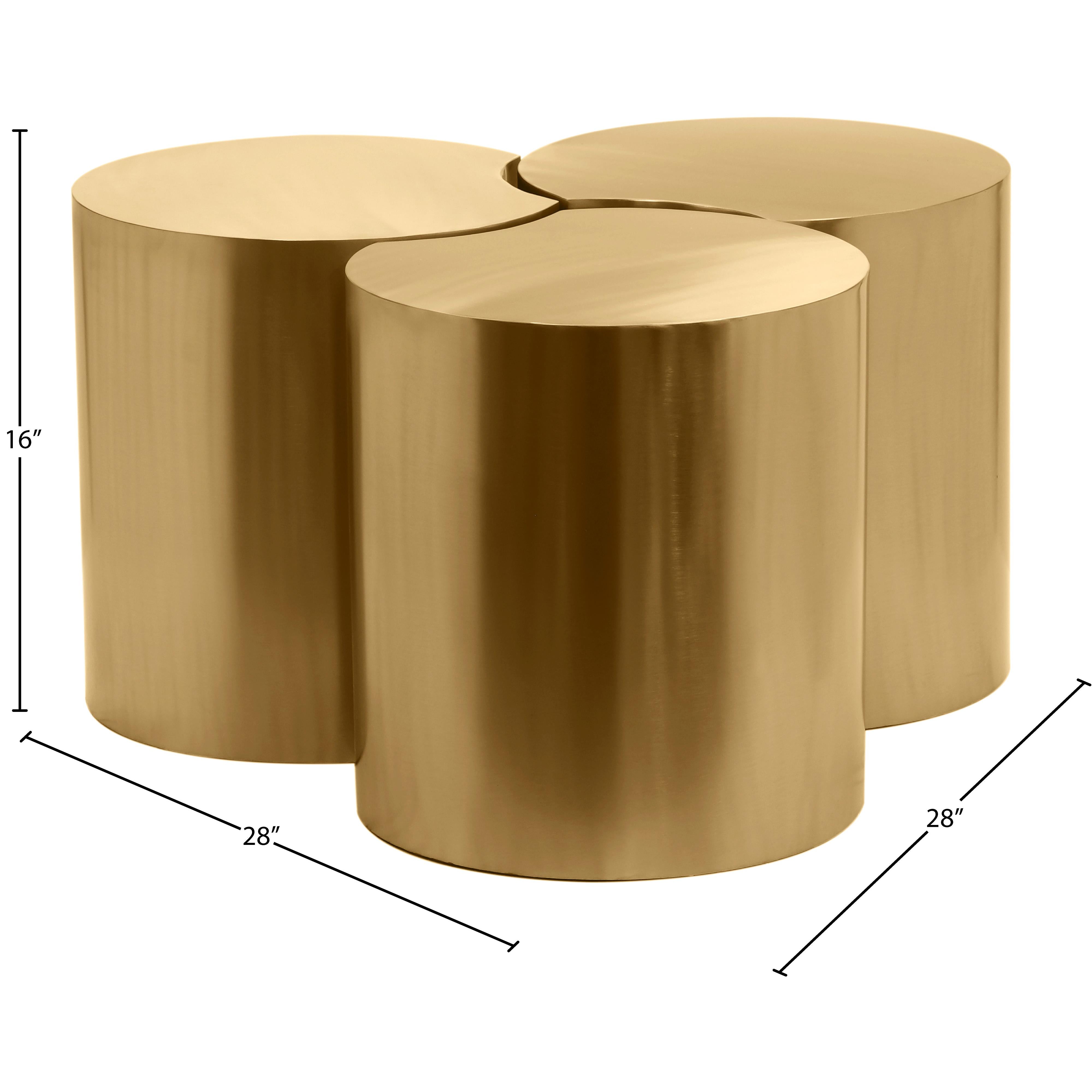 Meridian Dimple Gold Coffee Table