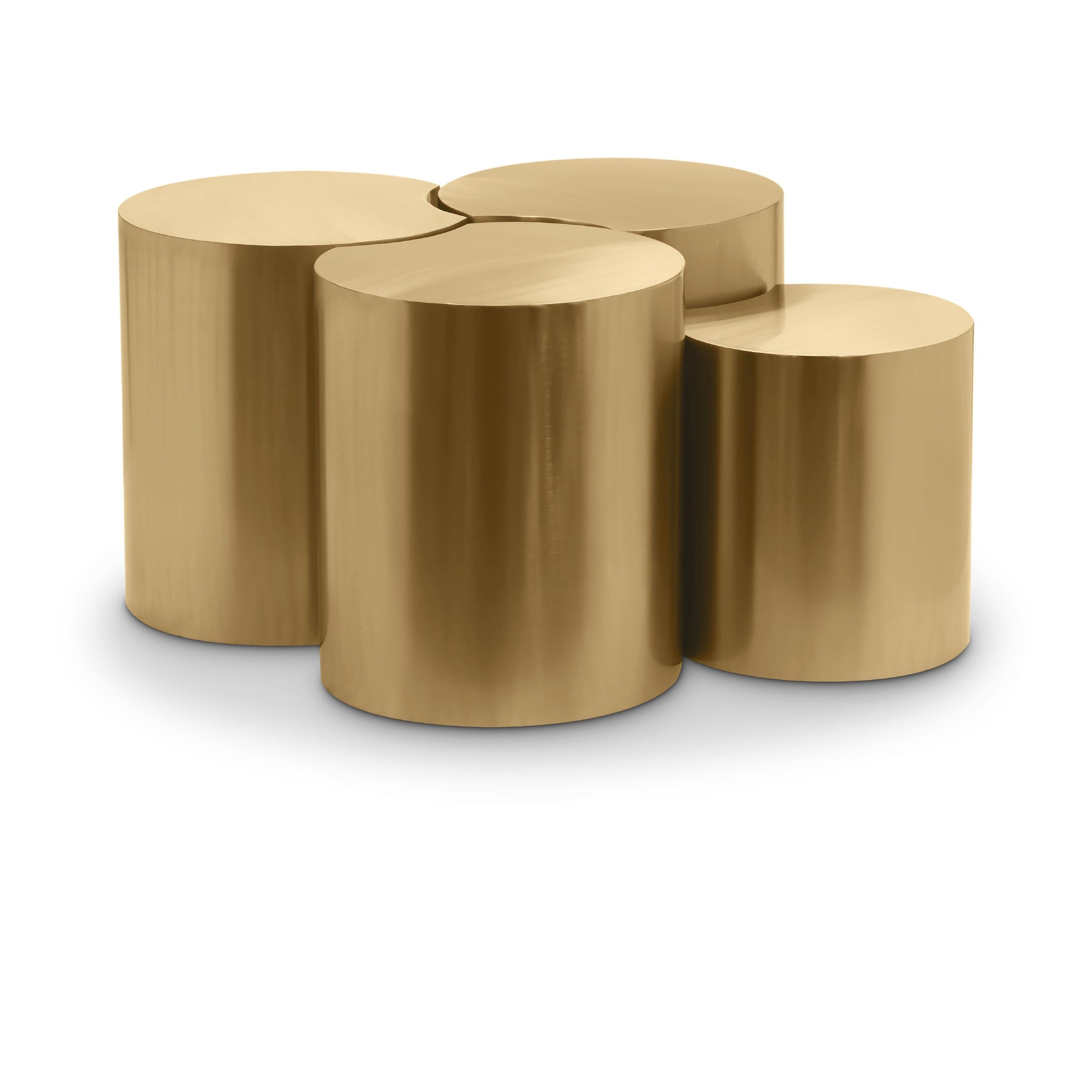 Meridian Dimple Gold Coffee Table
