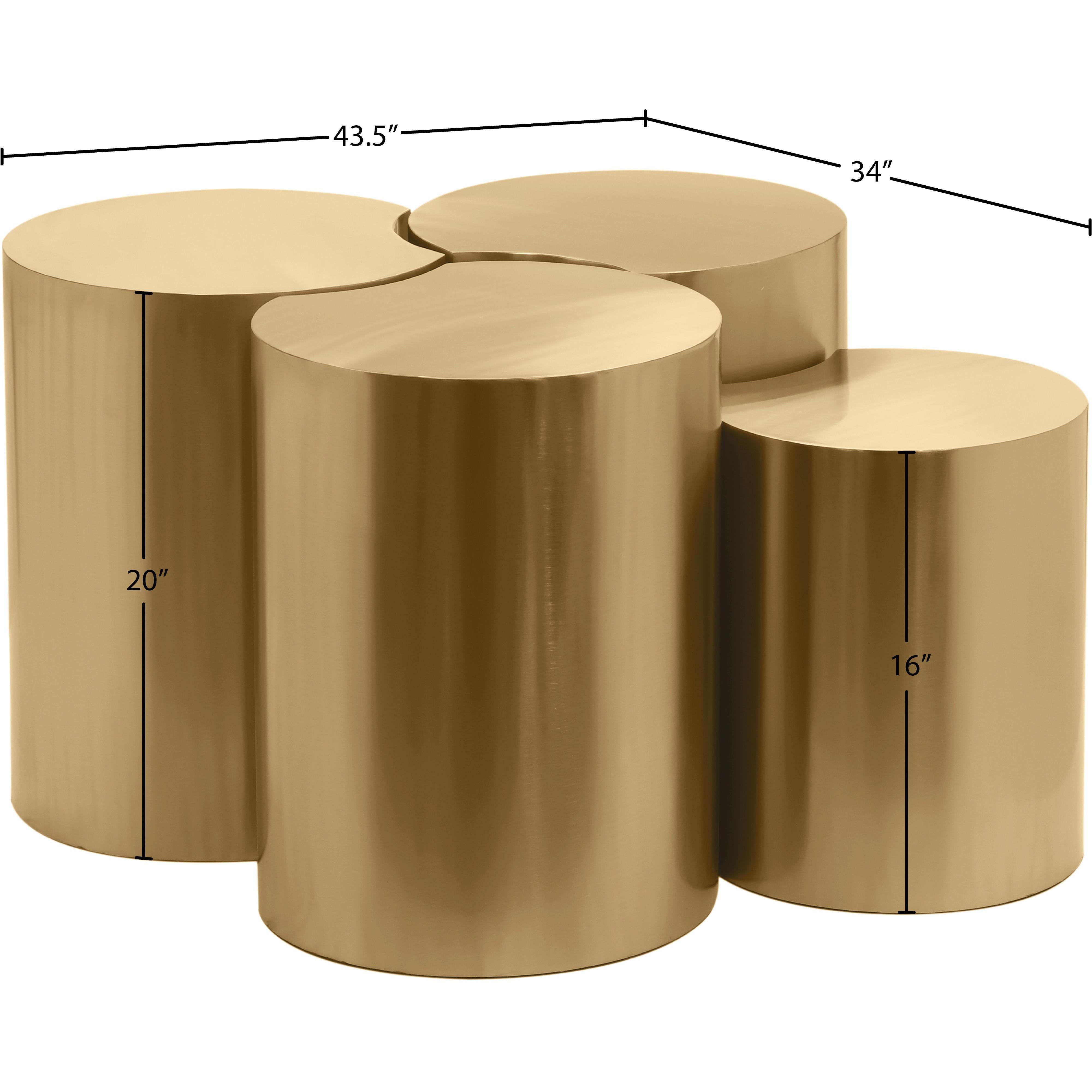 Meridian Dimple Gold Coffee Table