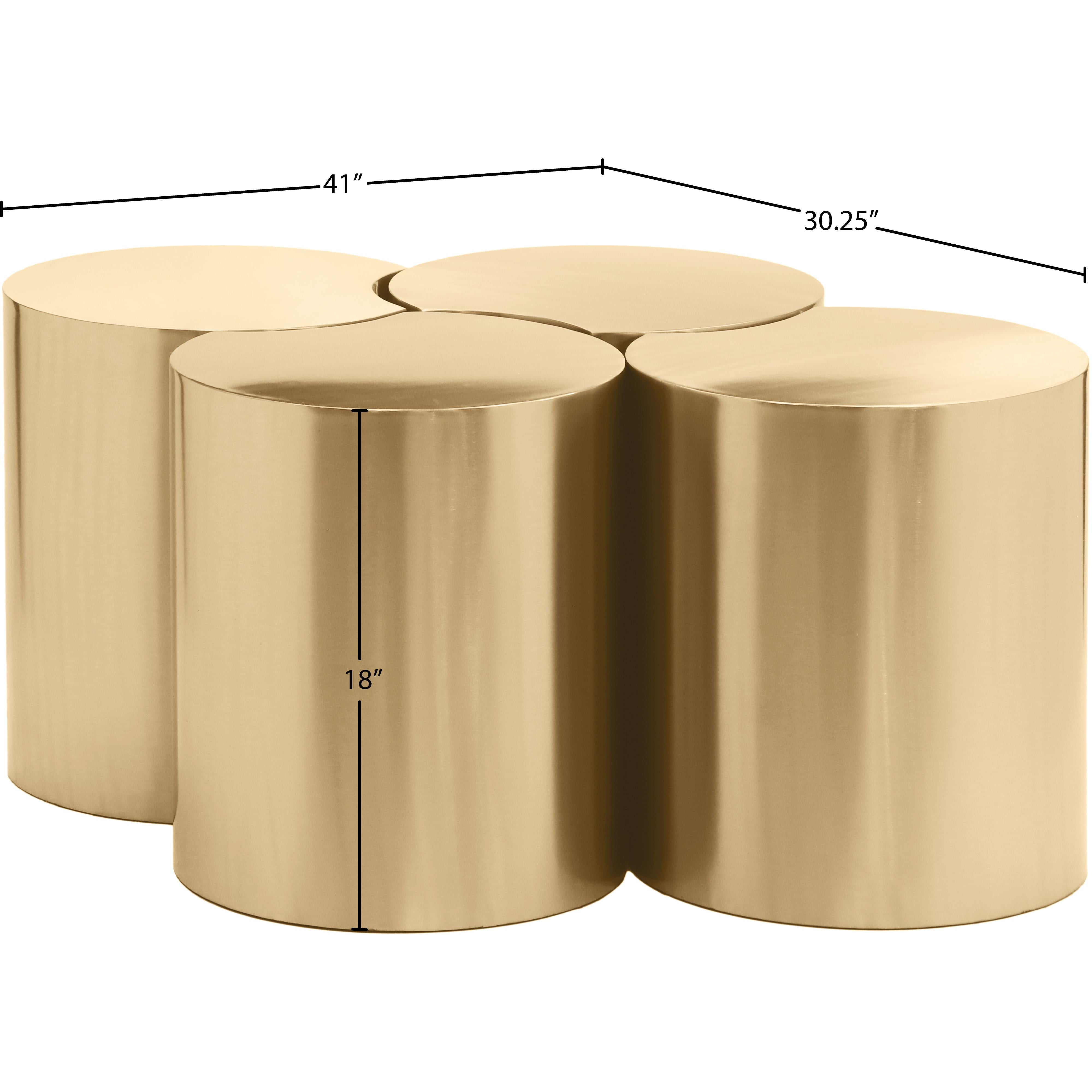 Meridian Dimple Gold Coffee Table