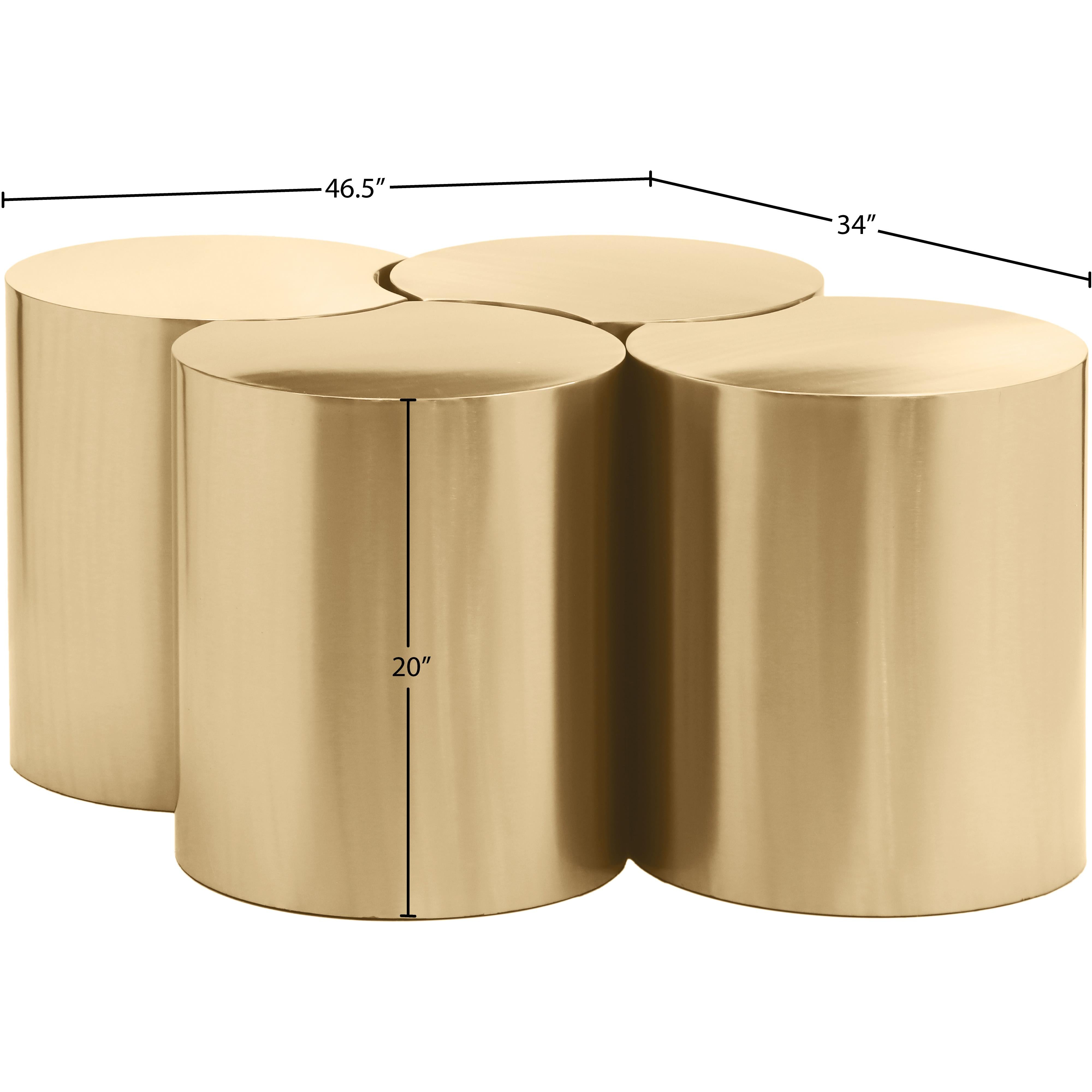 Meridian Dimple Gold Coffee Table