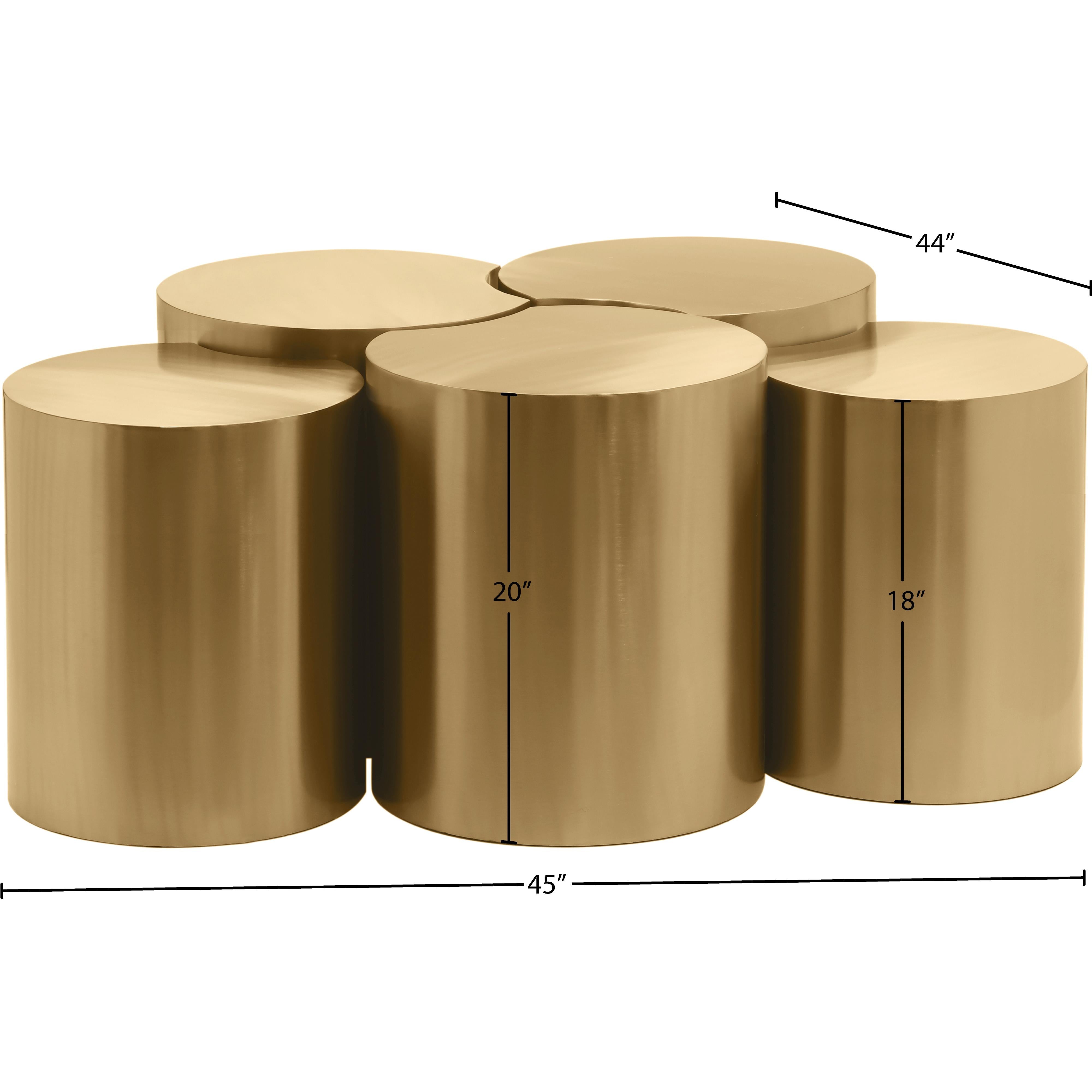 Meridian Dimple Gold Coffee Table