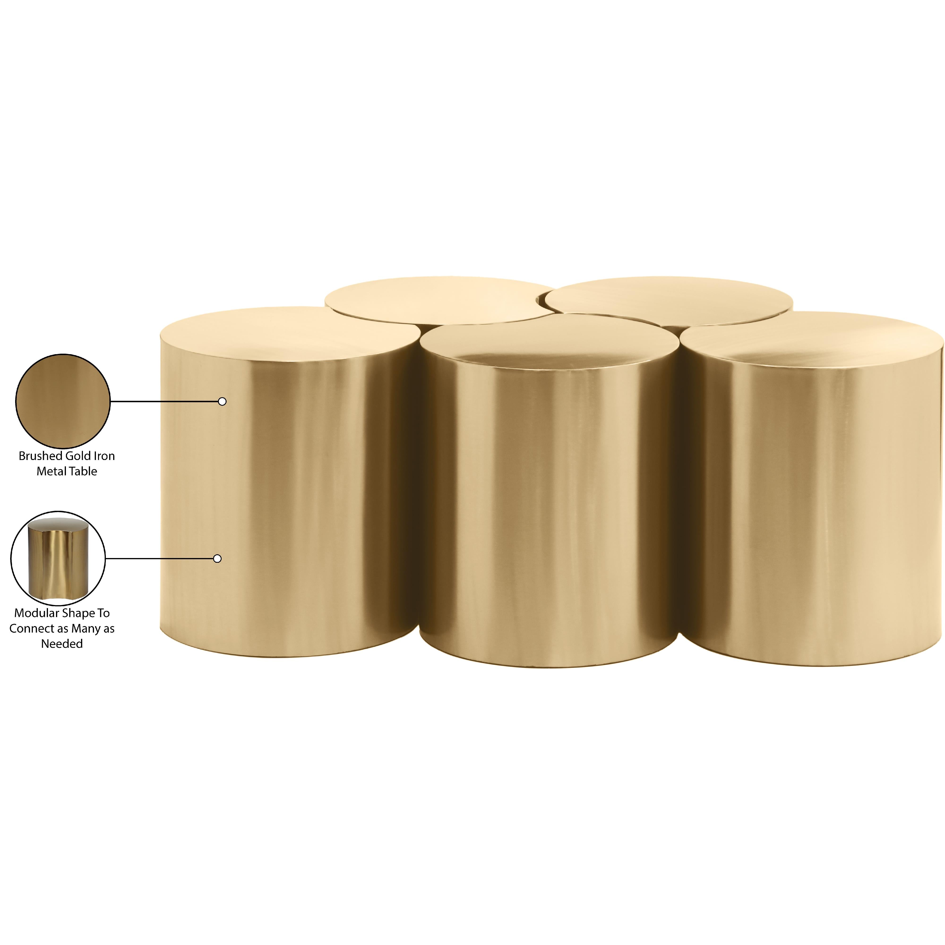 Meridian Dimple Gold Coffee Table
