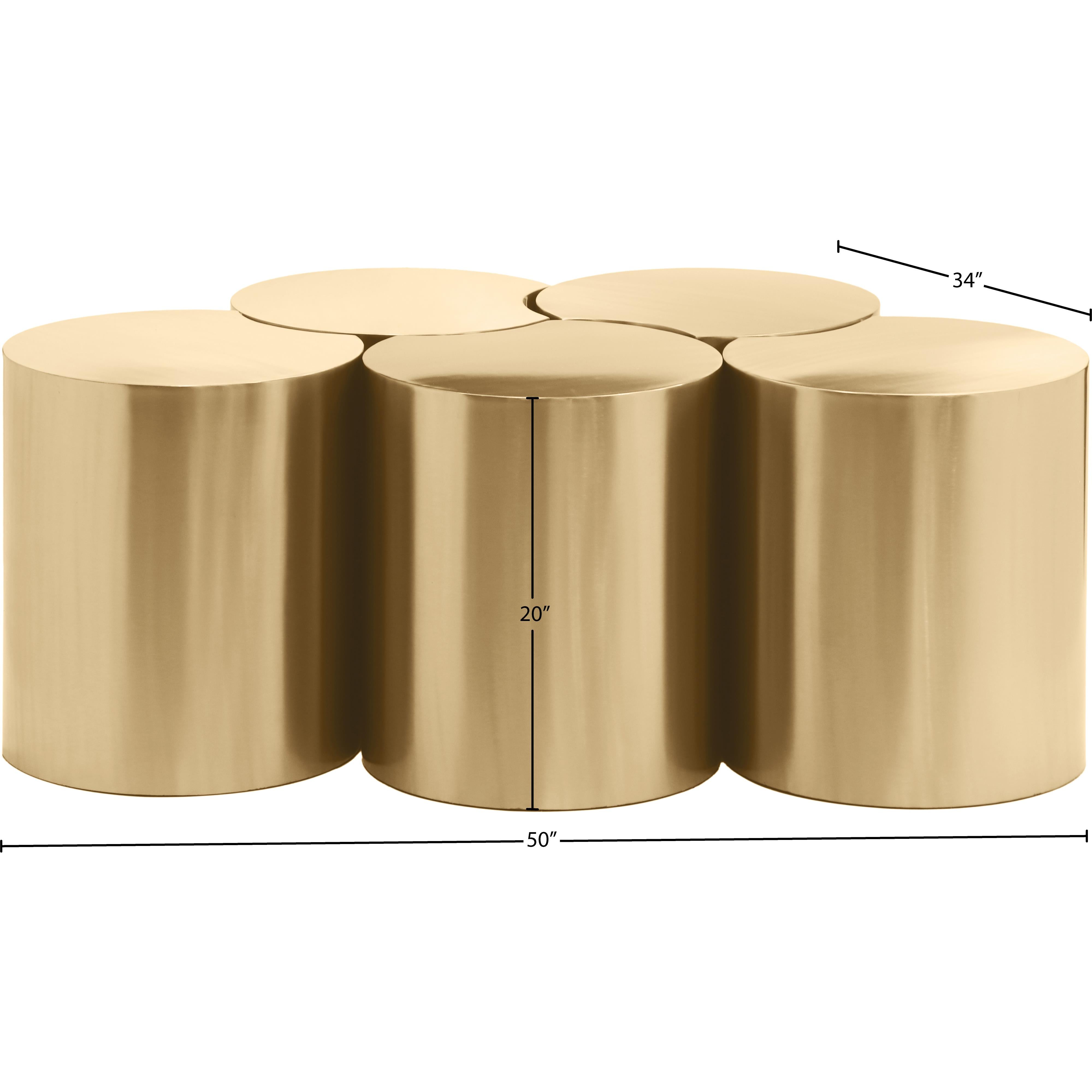 Meridian Dimple Gold Coffee Table
