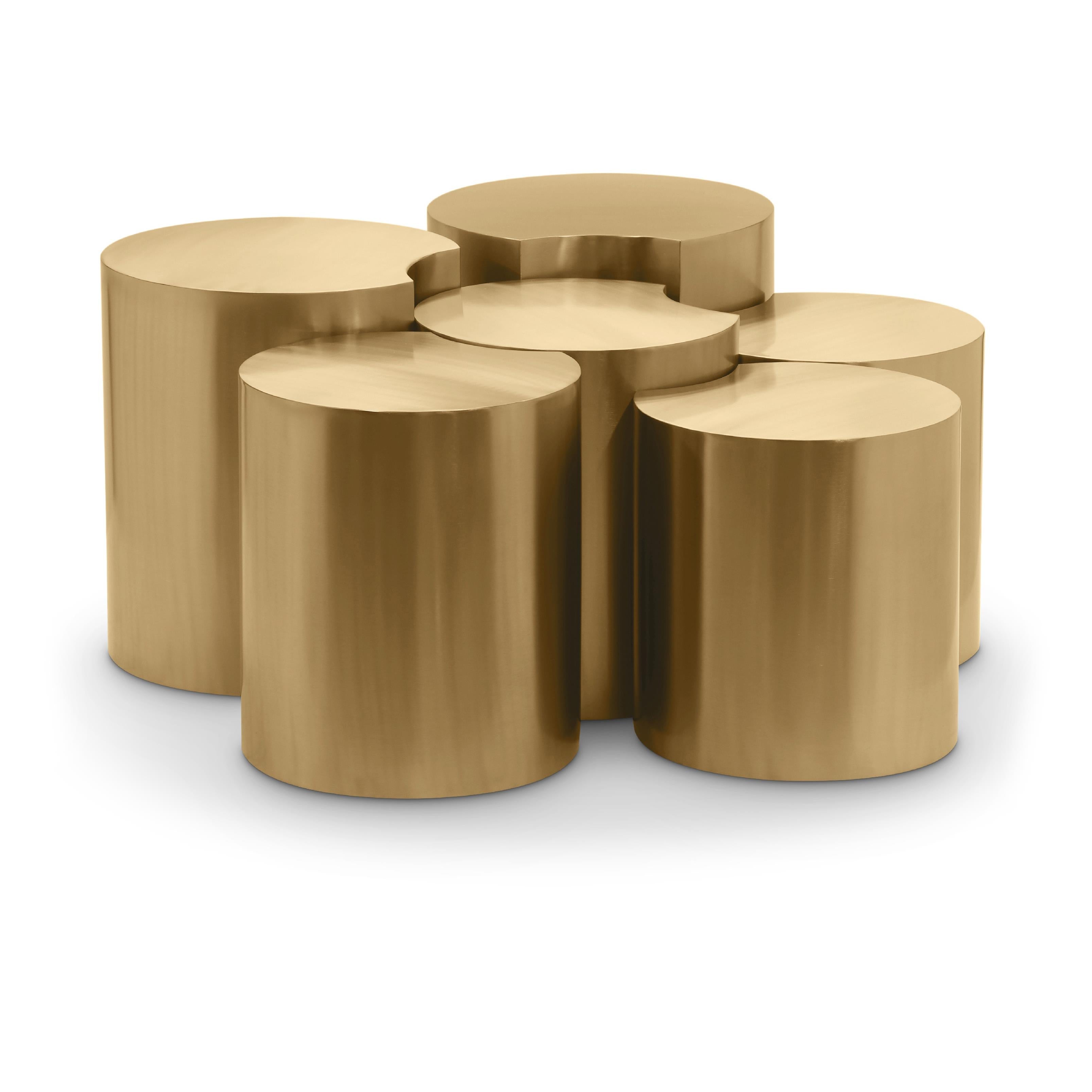 Meridian Dimple Gold Coffee Table