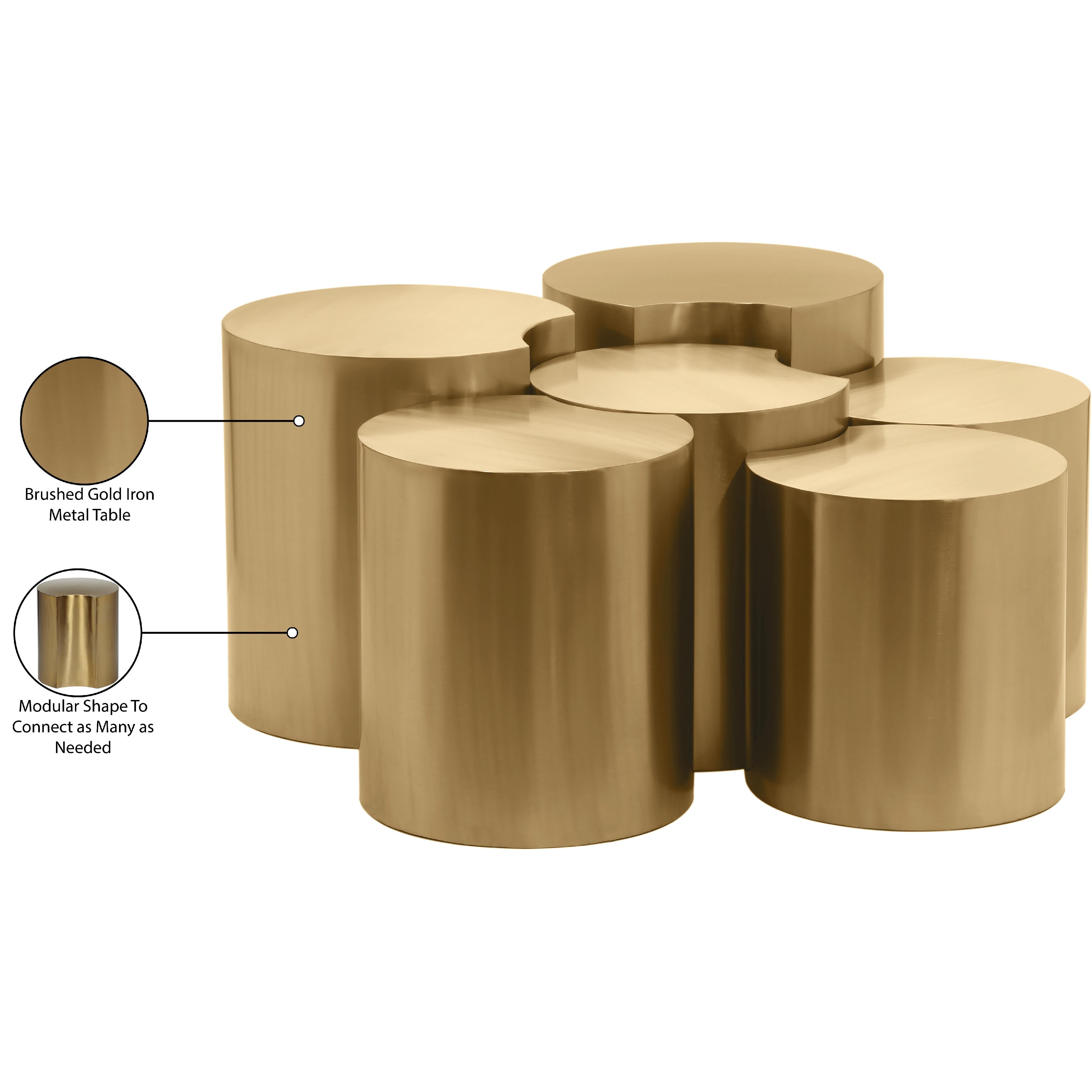 Meridian Dimple Gold Coffee Table