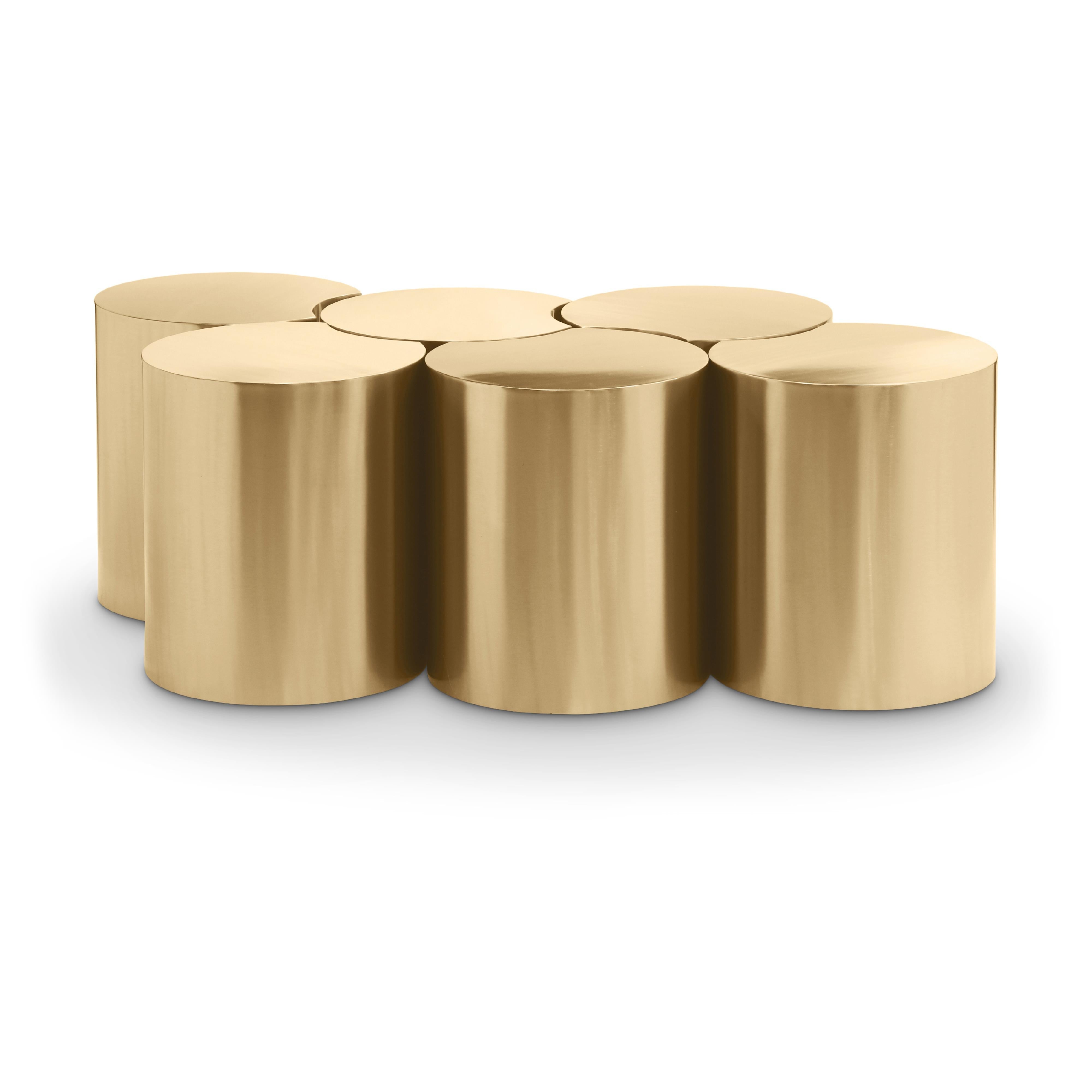 Meridian Dimple Gold Coffee Table