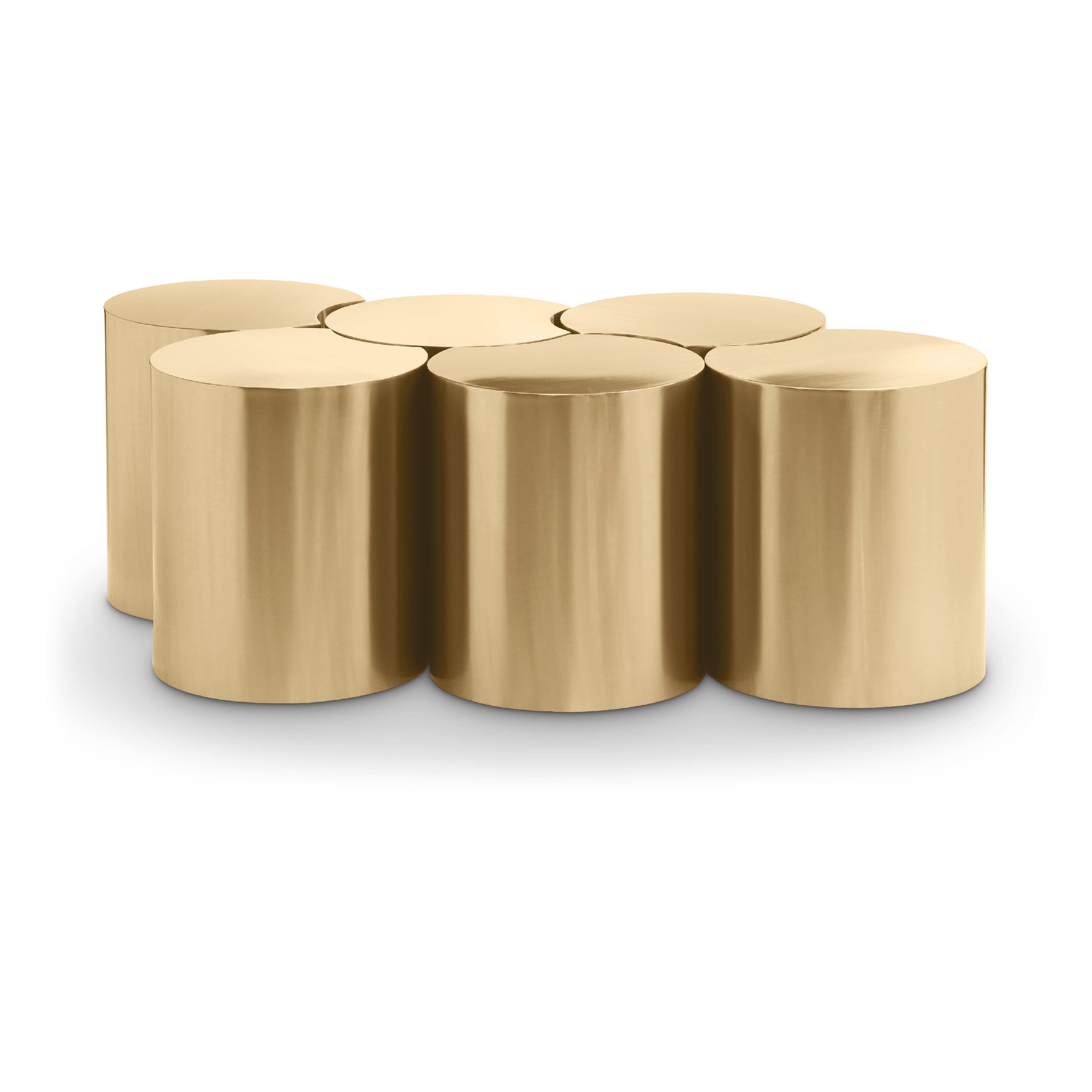 Meridian Dimple Gold Coffee Table