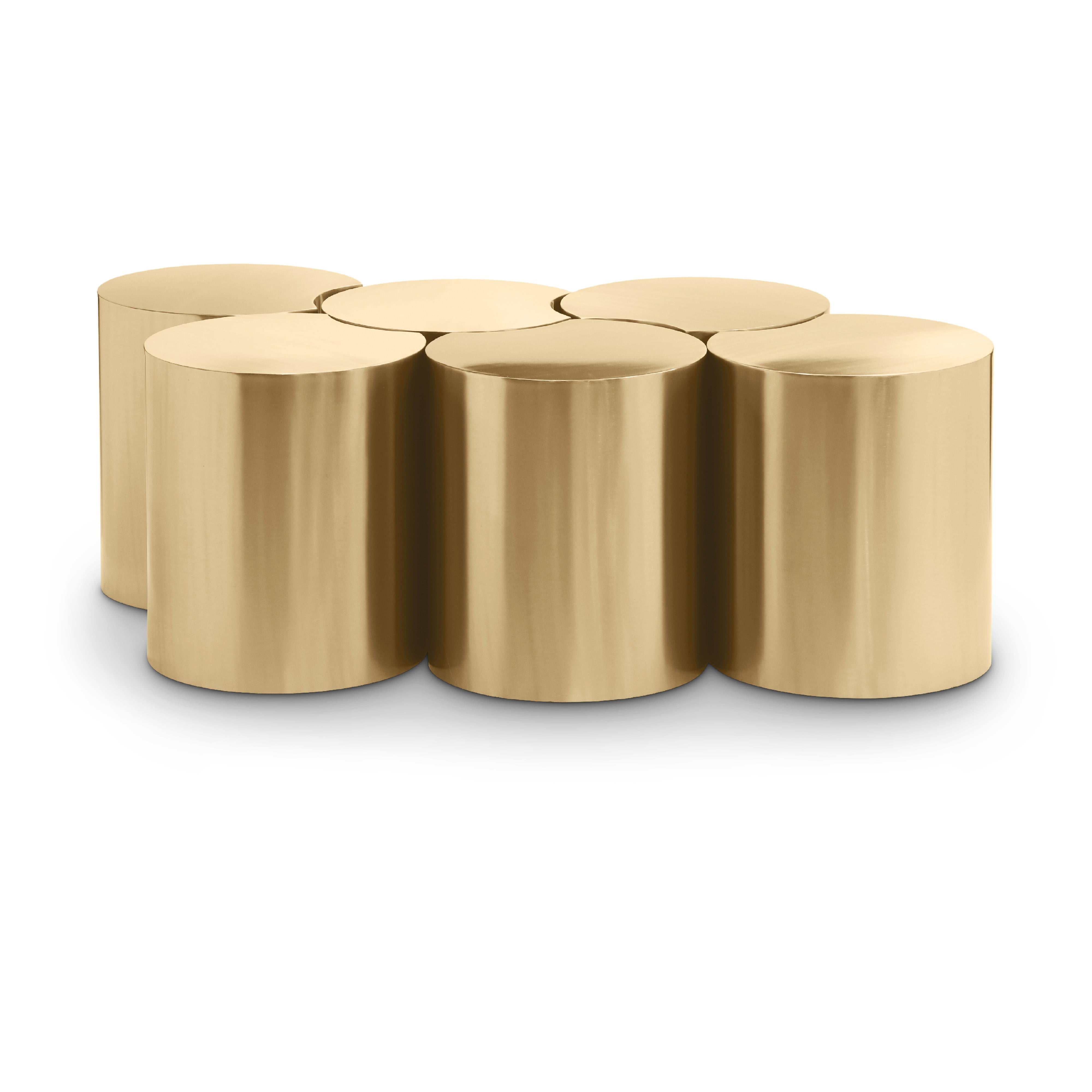 Meridian Dimple Gold Coffee Table