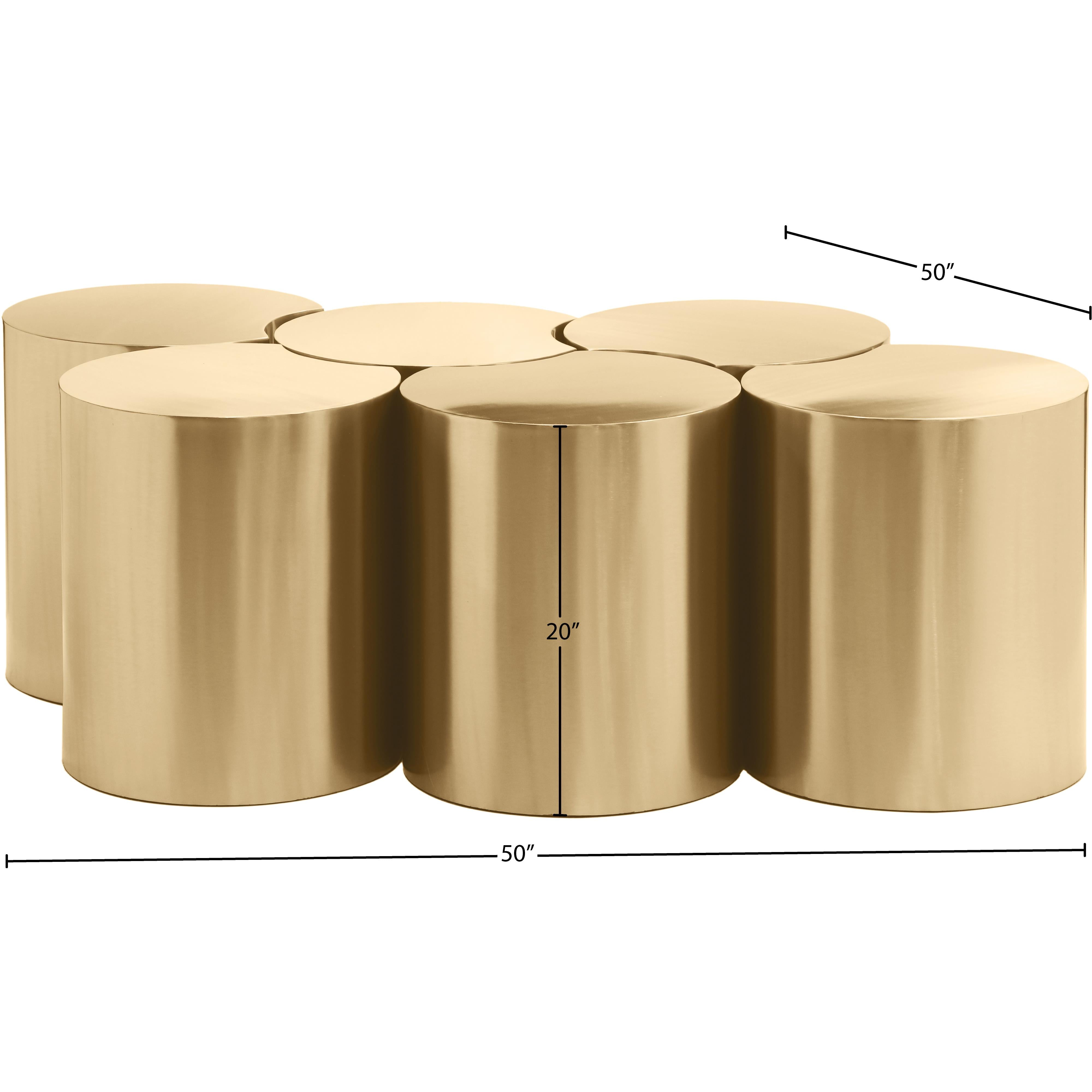 Meridian Dimple Gold Coffee Table
