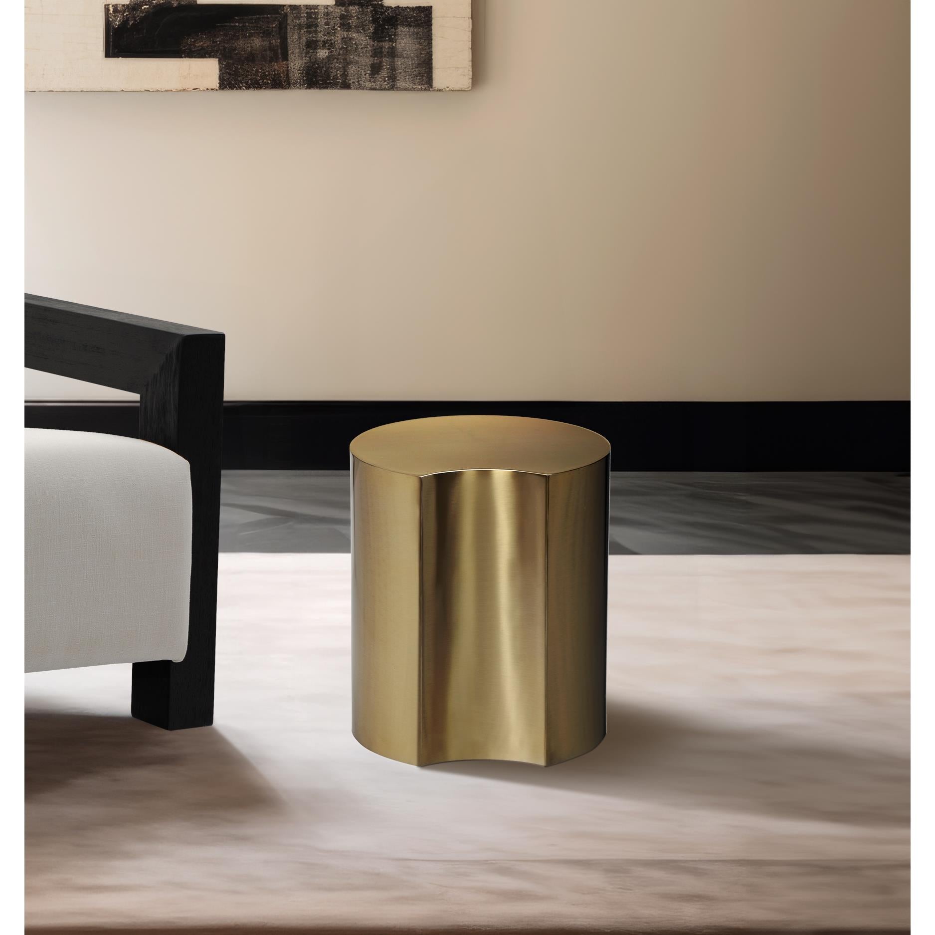 Meridian Dimple Gold End Table