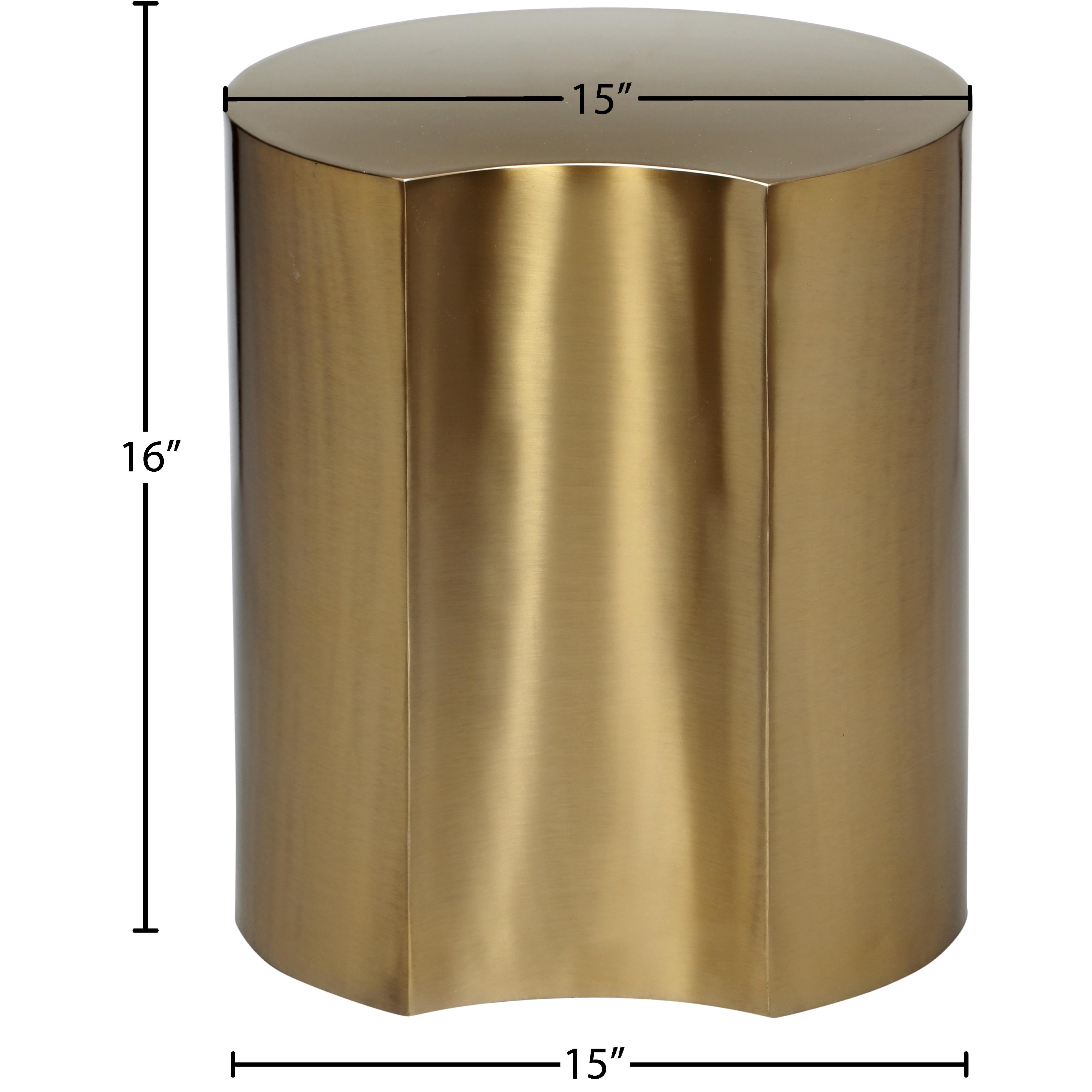 Meridian Dimple Gold End Table