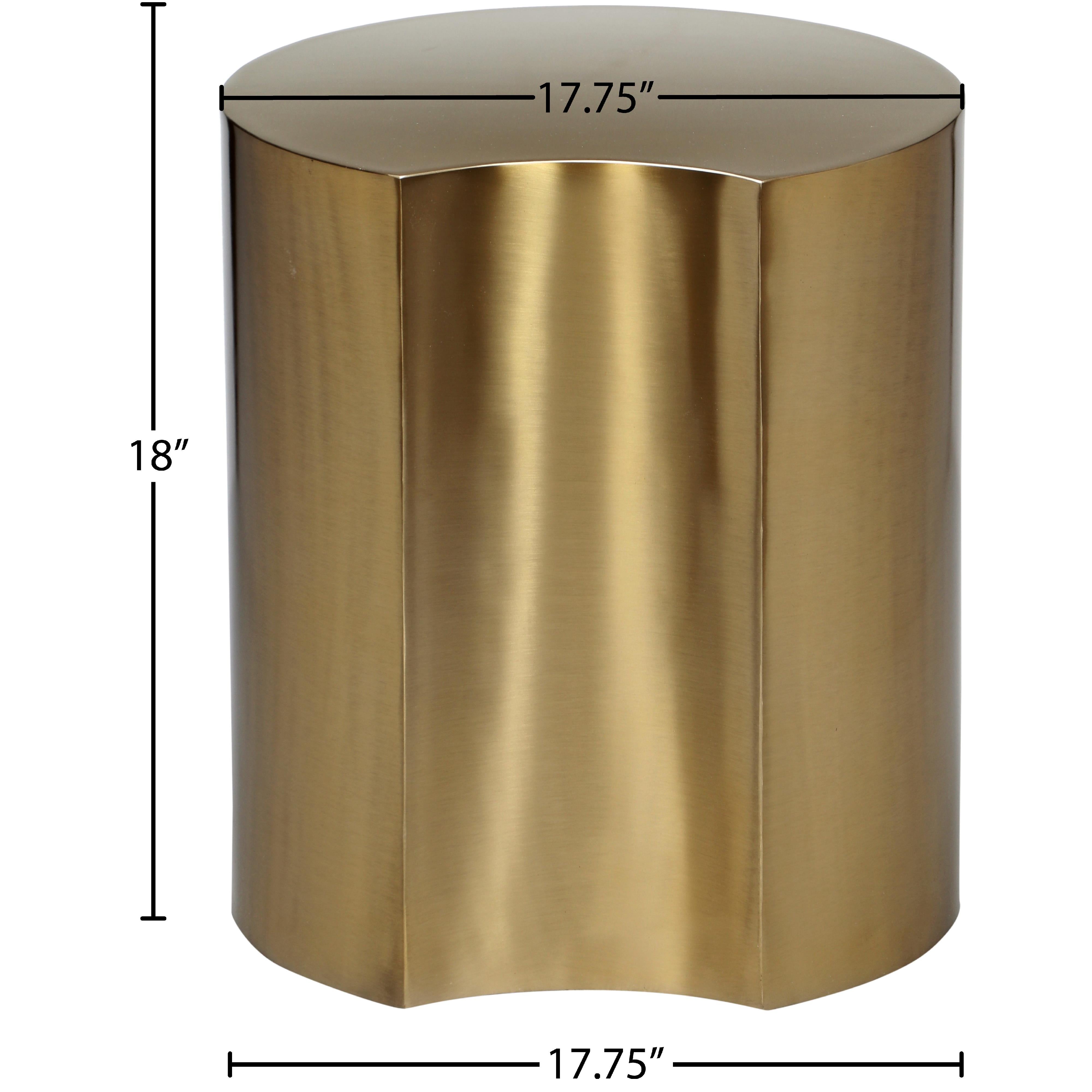 Meridian Dimple Gold End Table