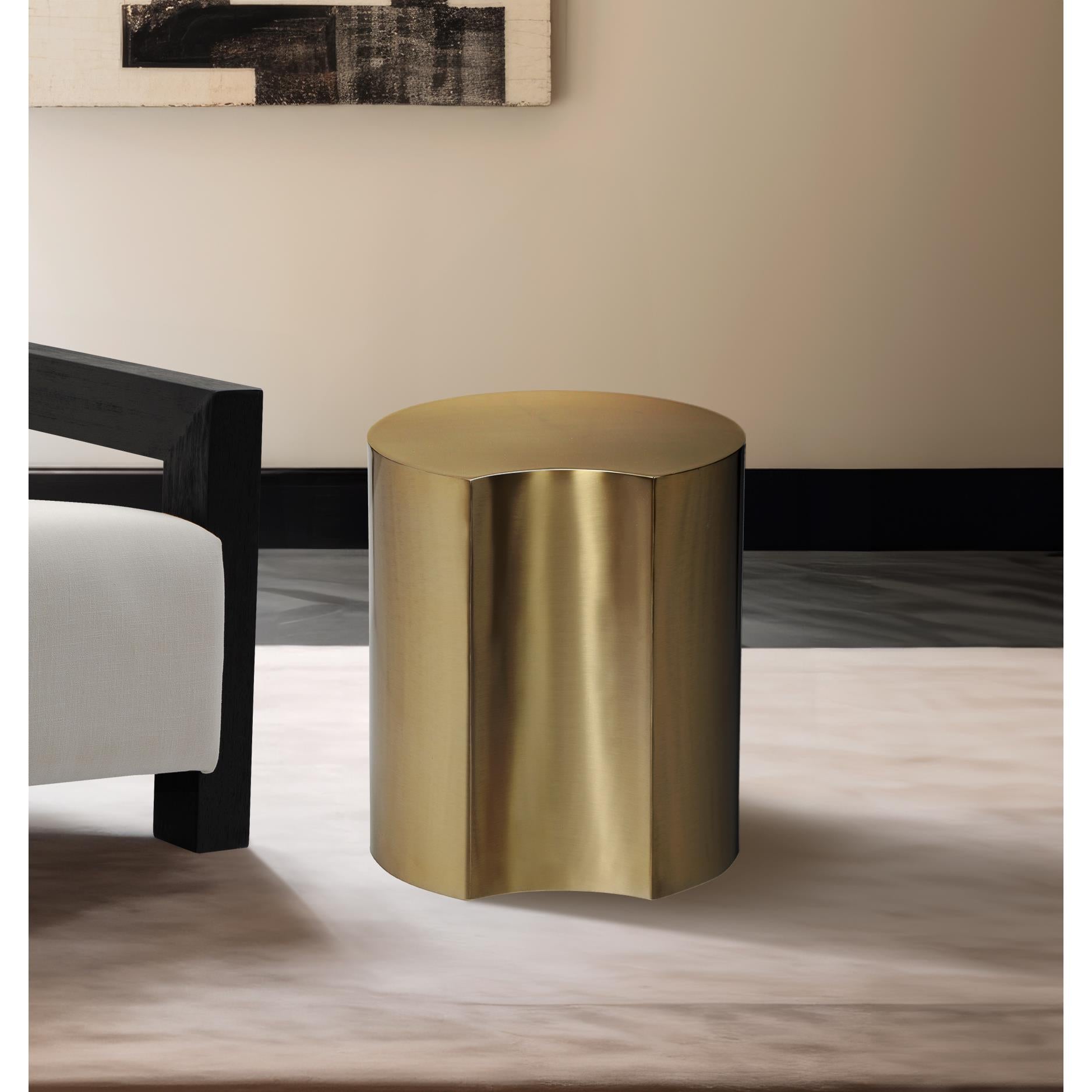 Meridian Dimple Gold End Table