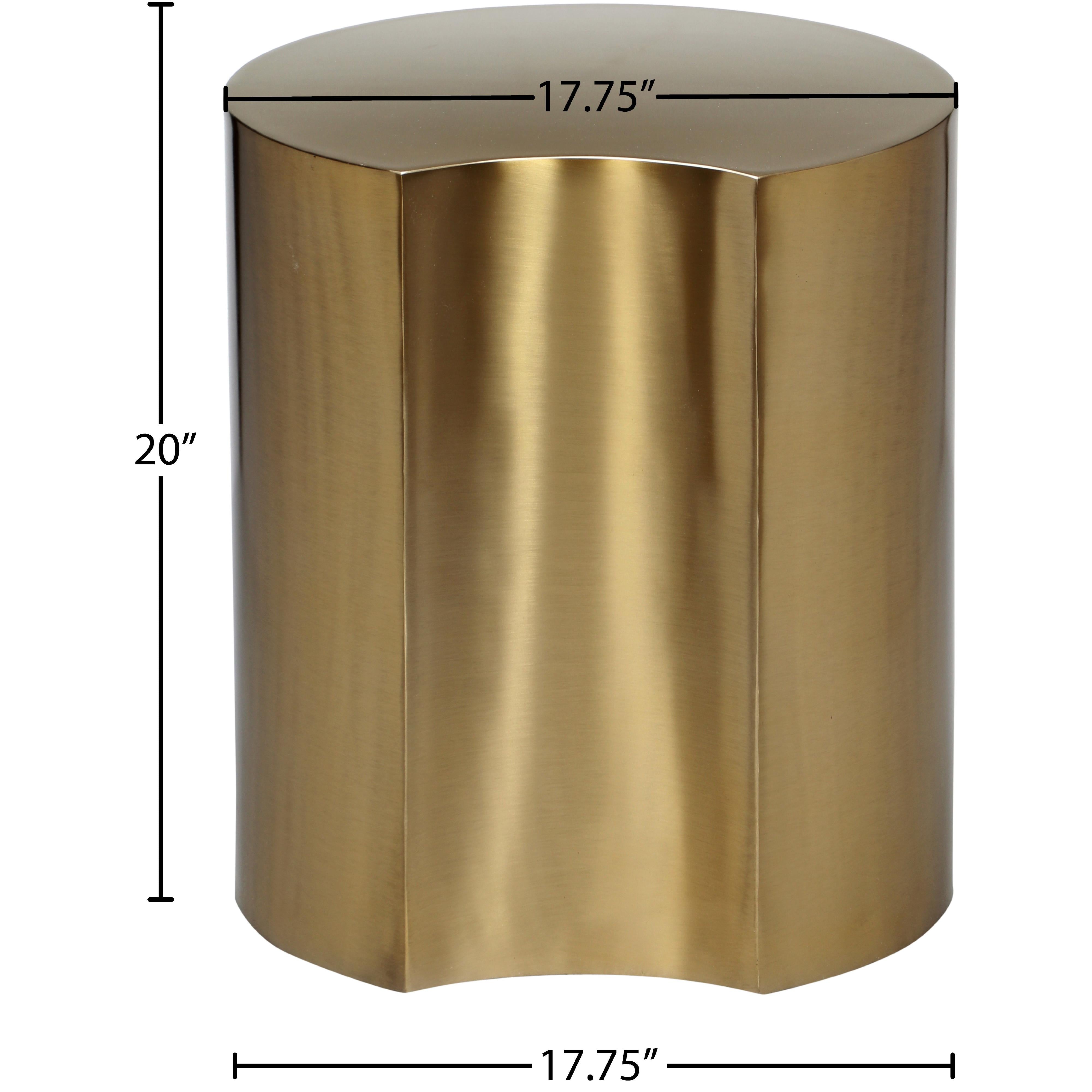 Meridian Dimple Gold End Table