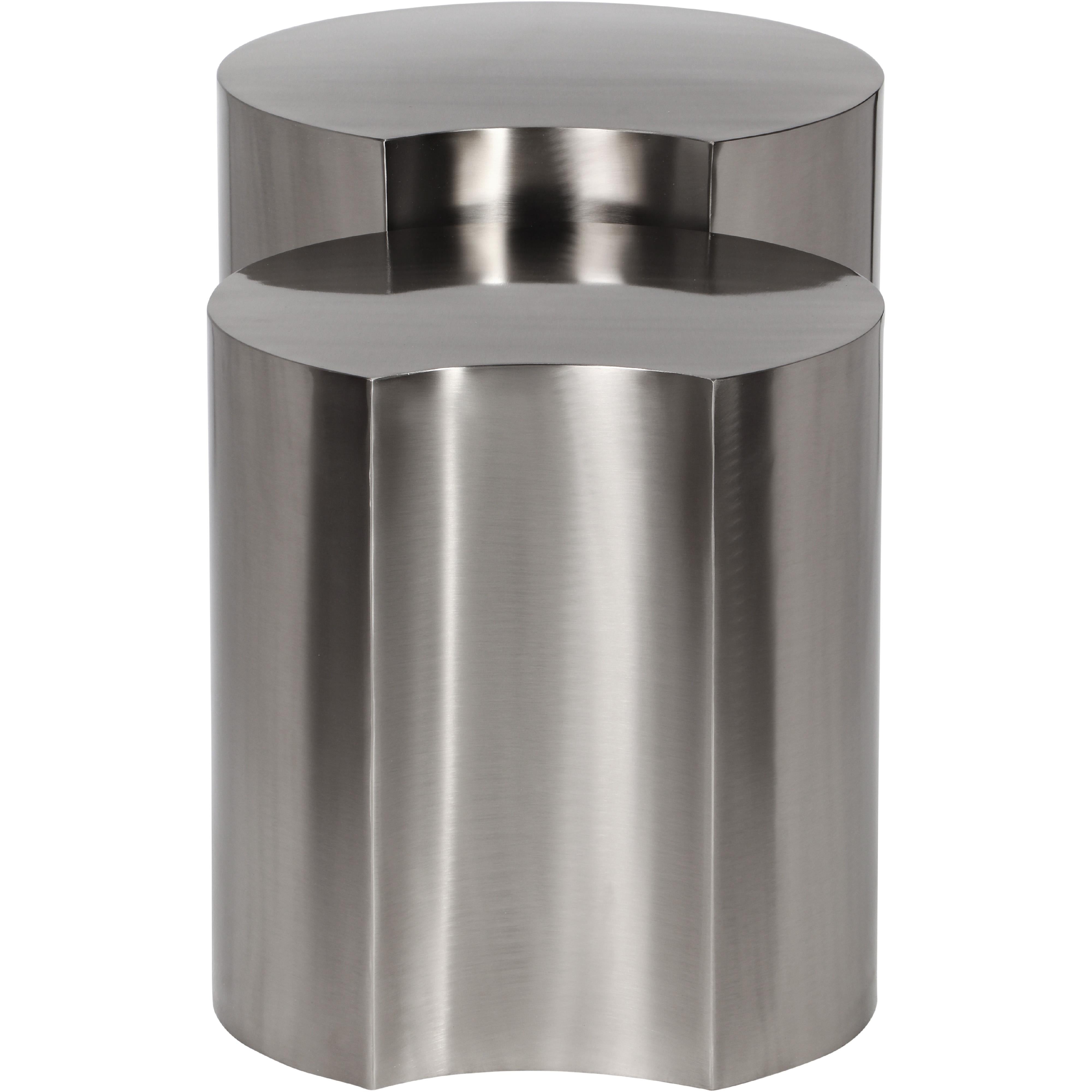 Meridian Dimple Silver End Table