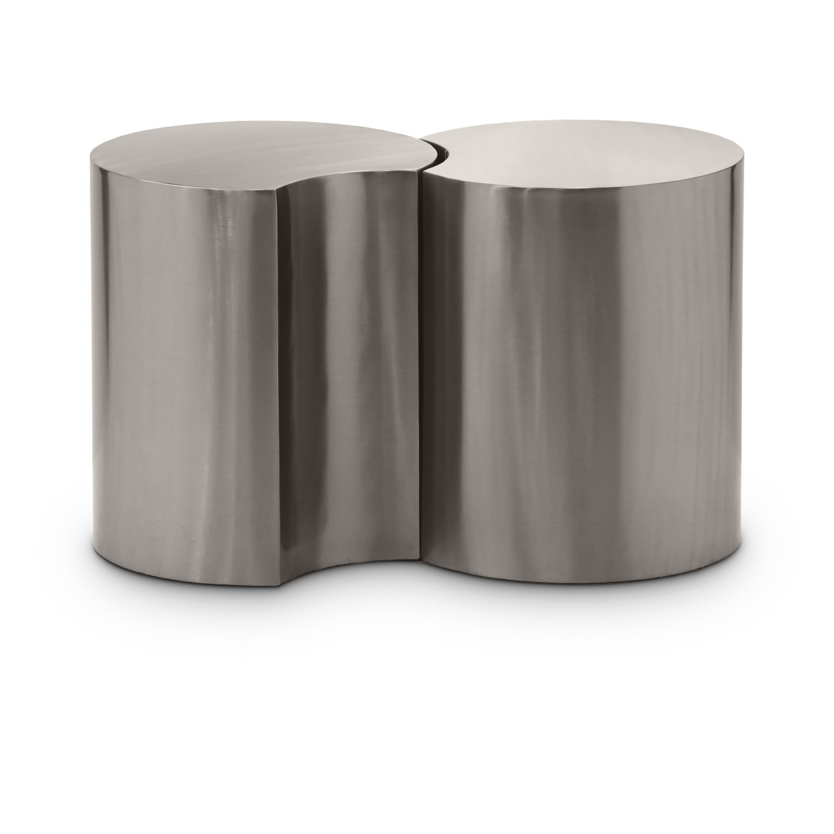 Meridian Dimple Silver End Table