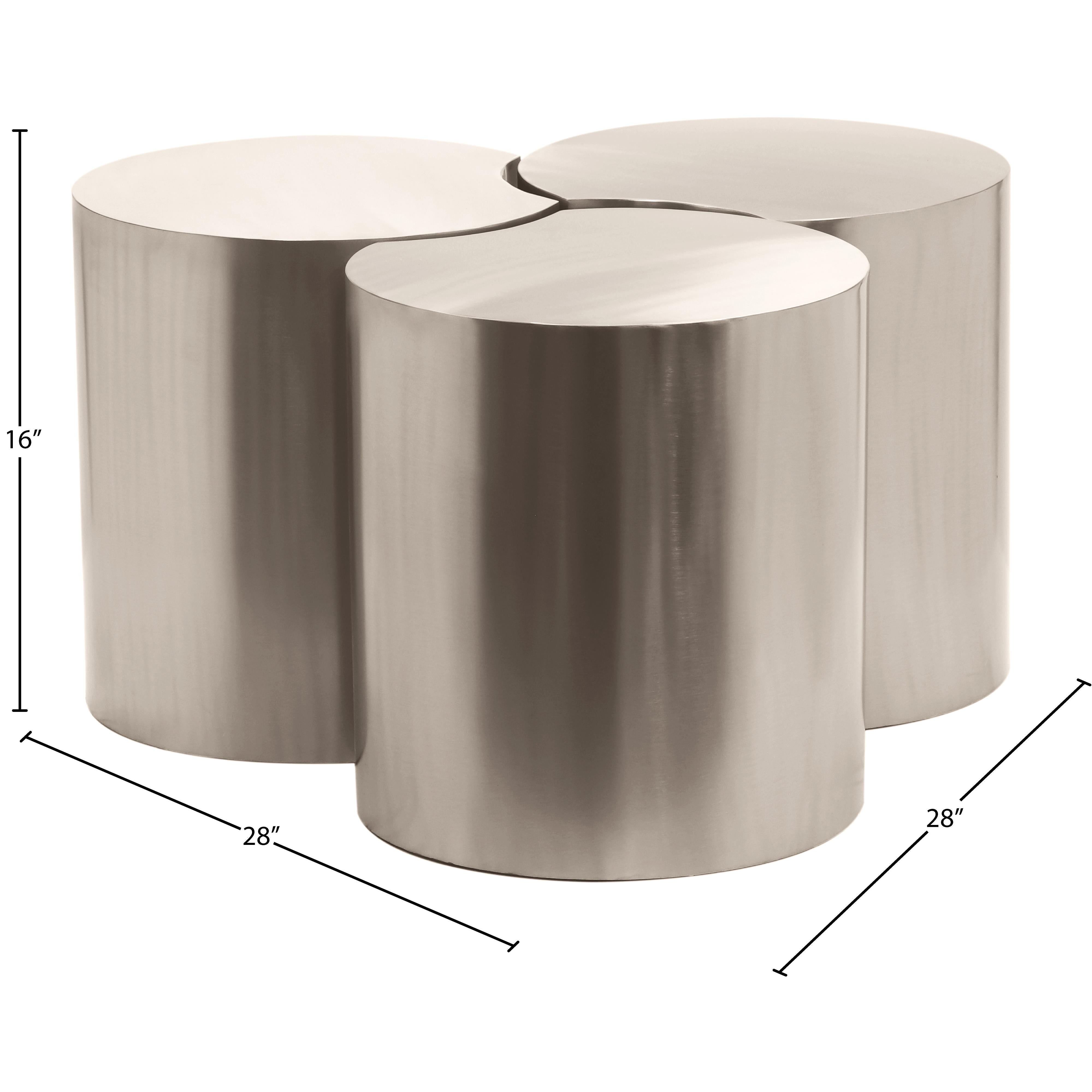 Meridian Dimple Silver Coffee Table