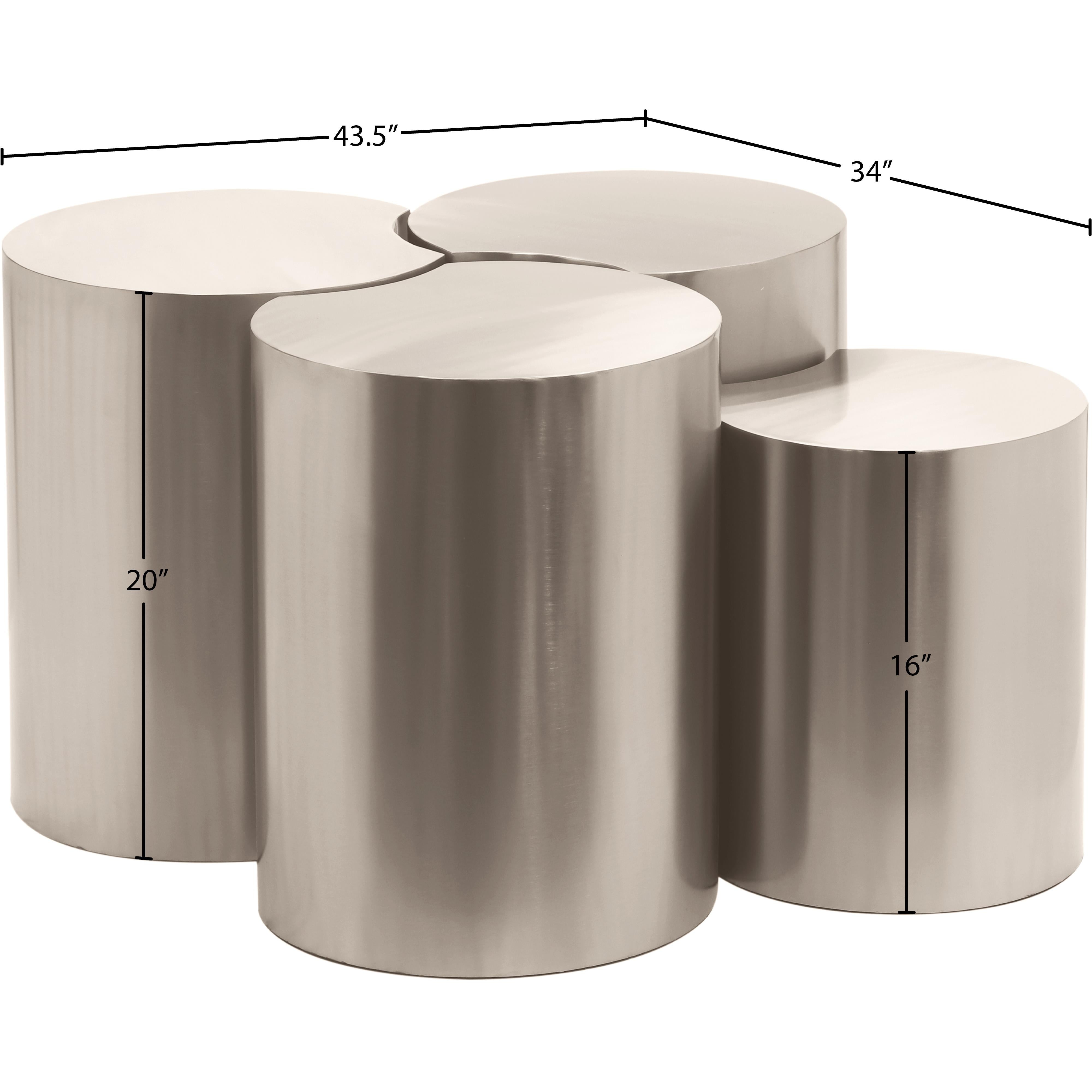 Meridian Dimple Silver Coffee Table