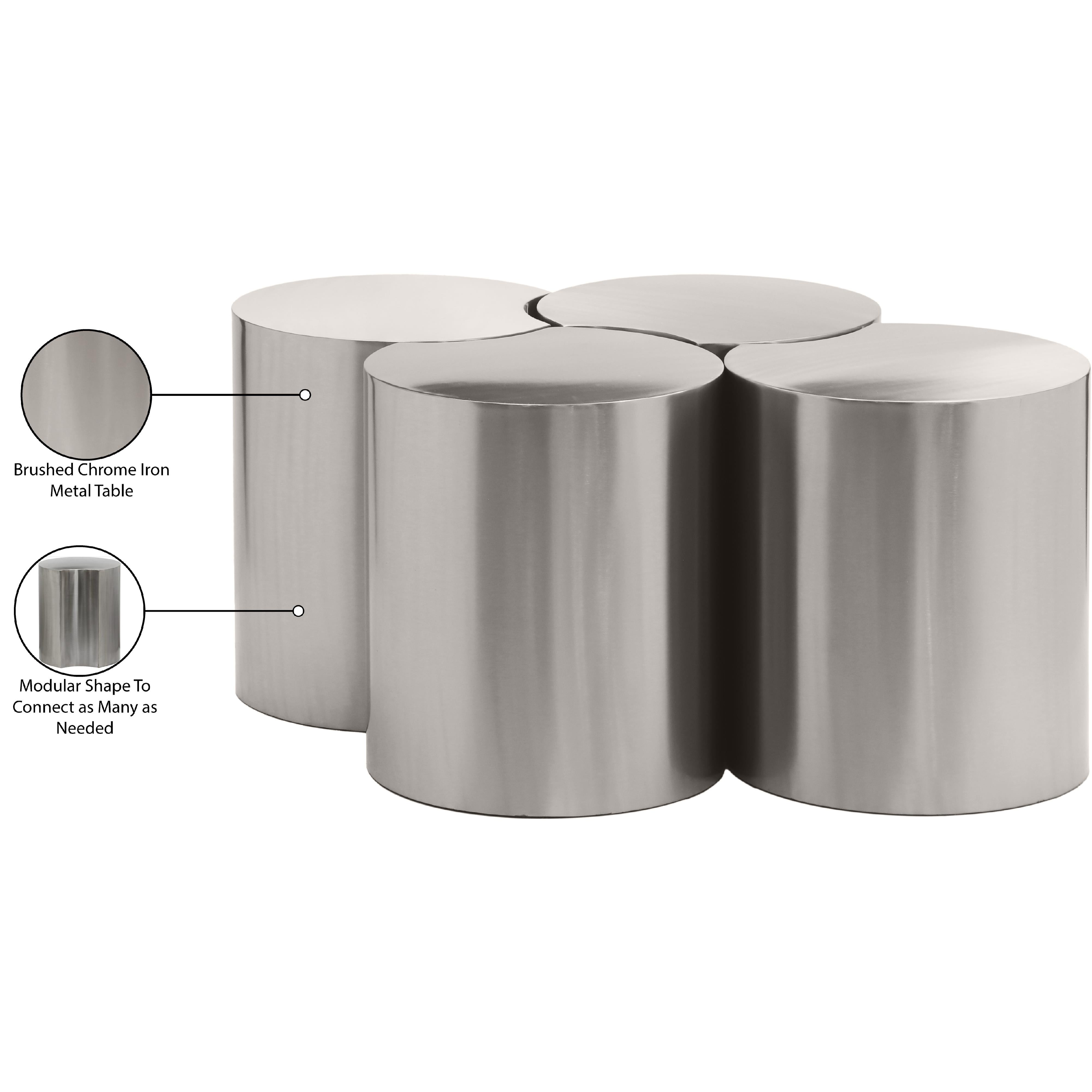 Meridian Dimple Silver Coffee Table