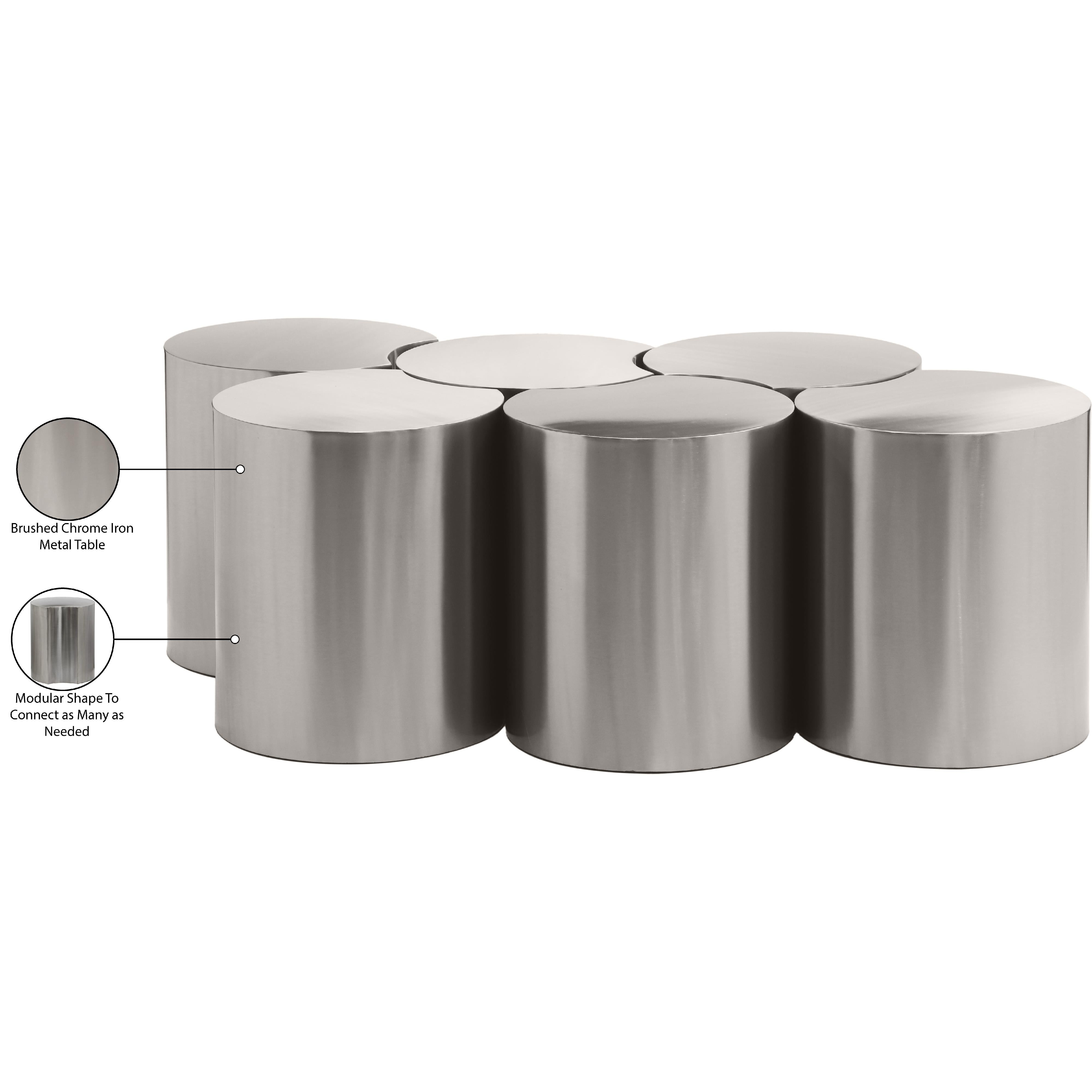 Meridian Dimple Silver Coffee Table