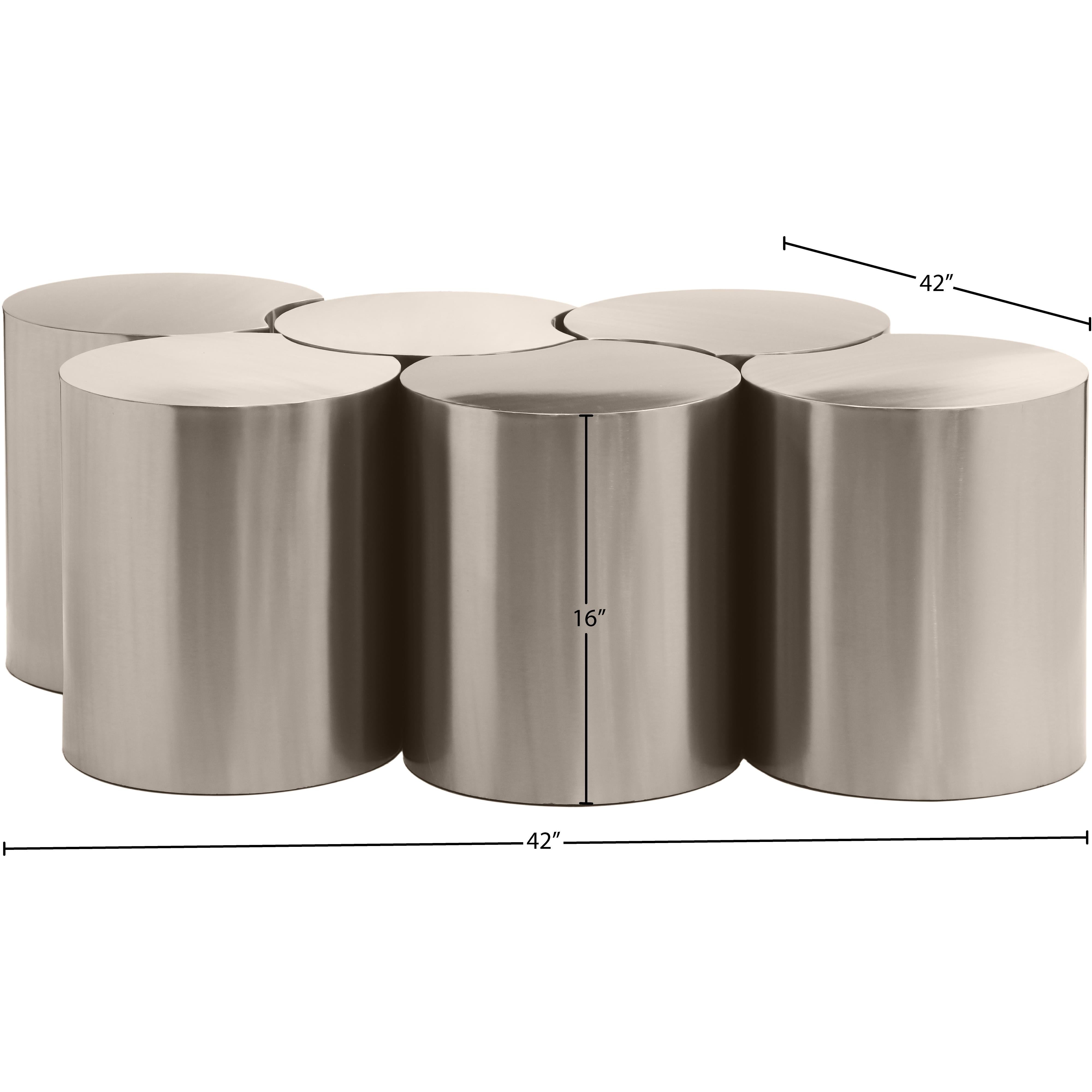 Meridian Dimple Silver Coffee Table
