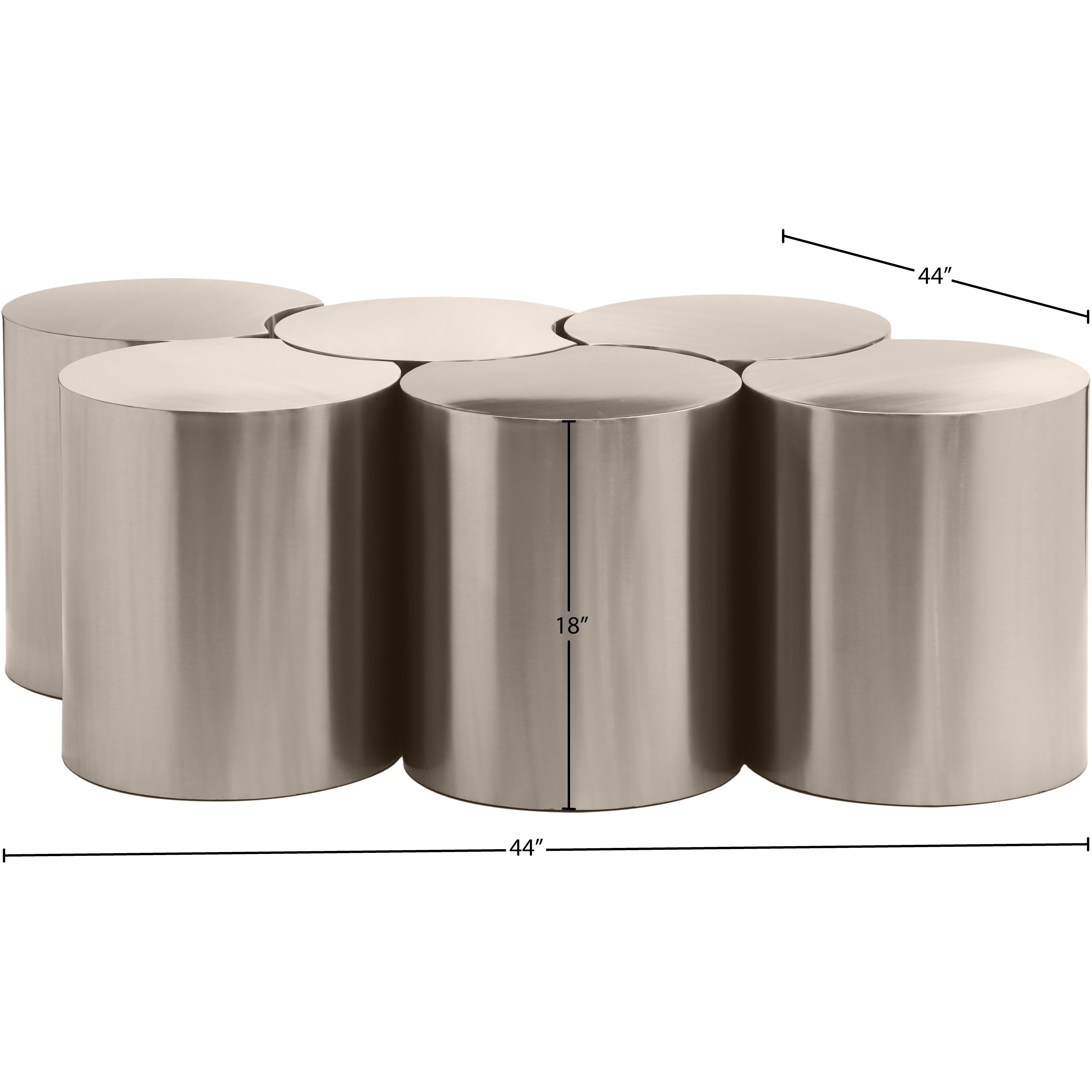 Meridian Dimple Silver Coffee Table