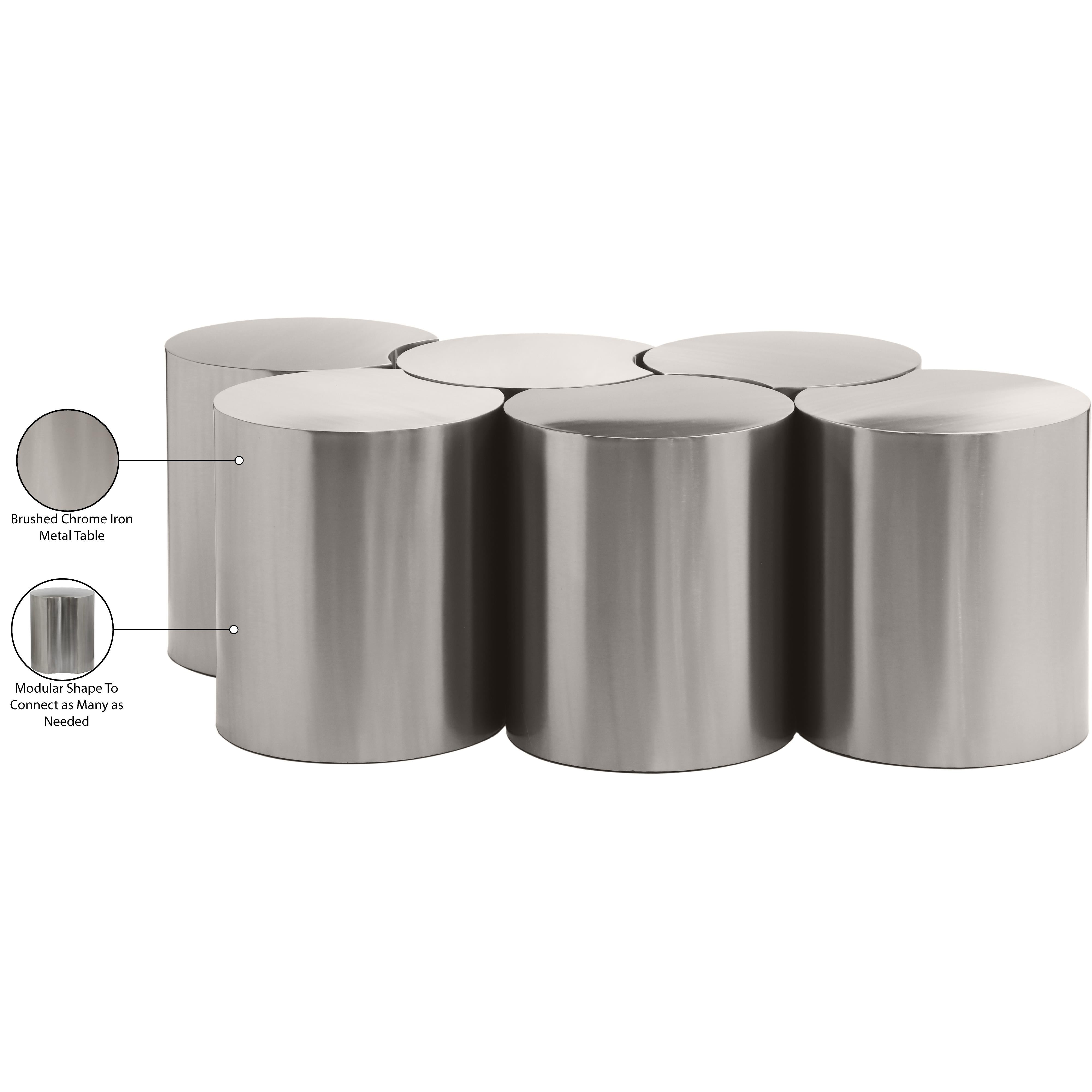 Meridian Dimple Silver Coffee Table