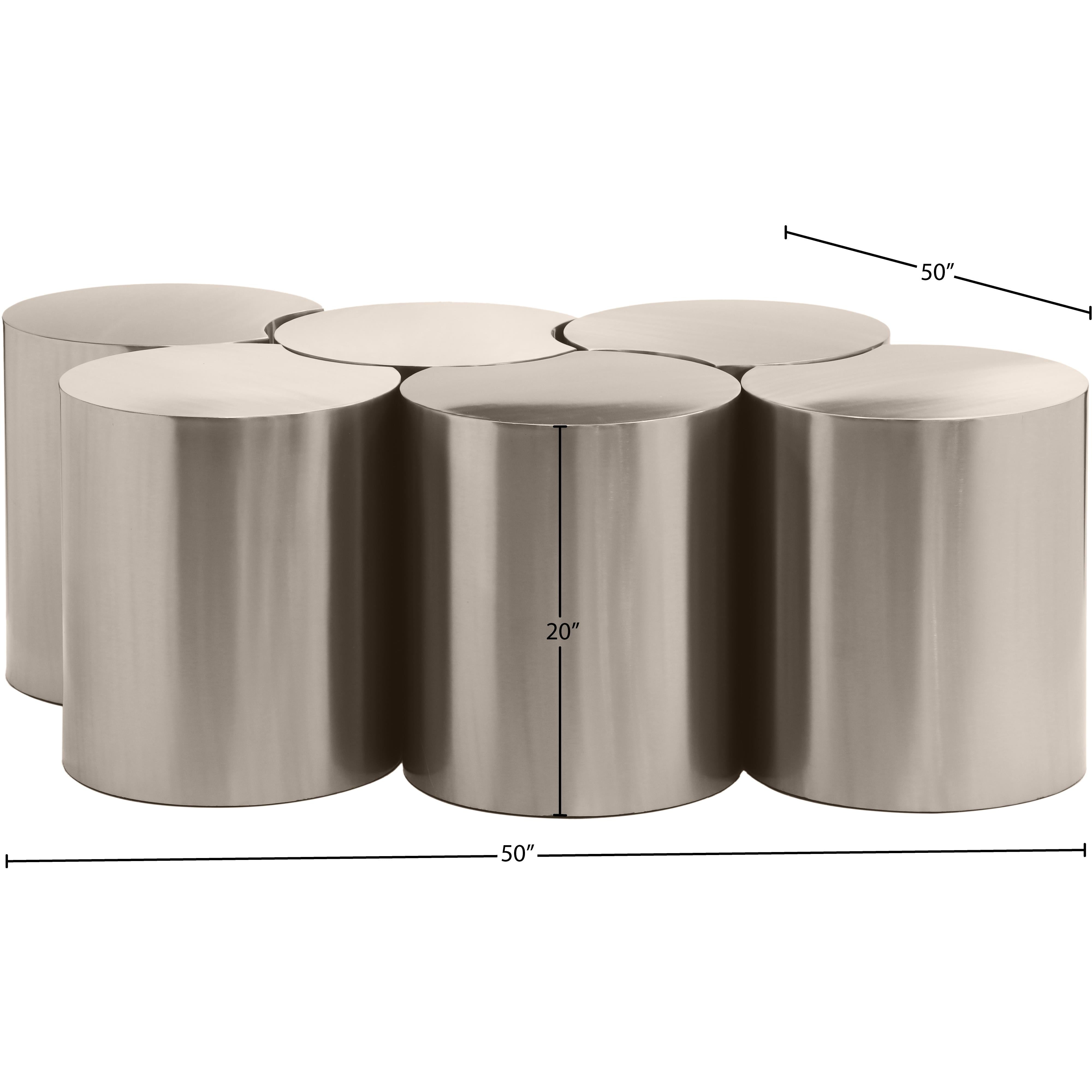 Meridian Dimple Silver Coffee Table