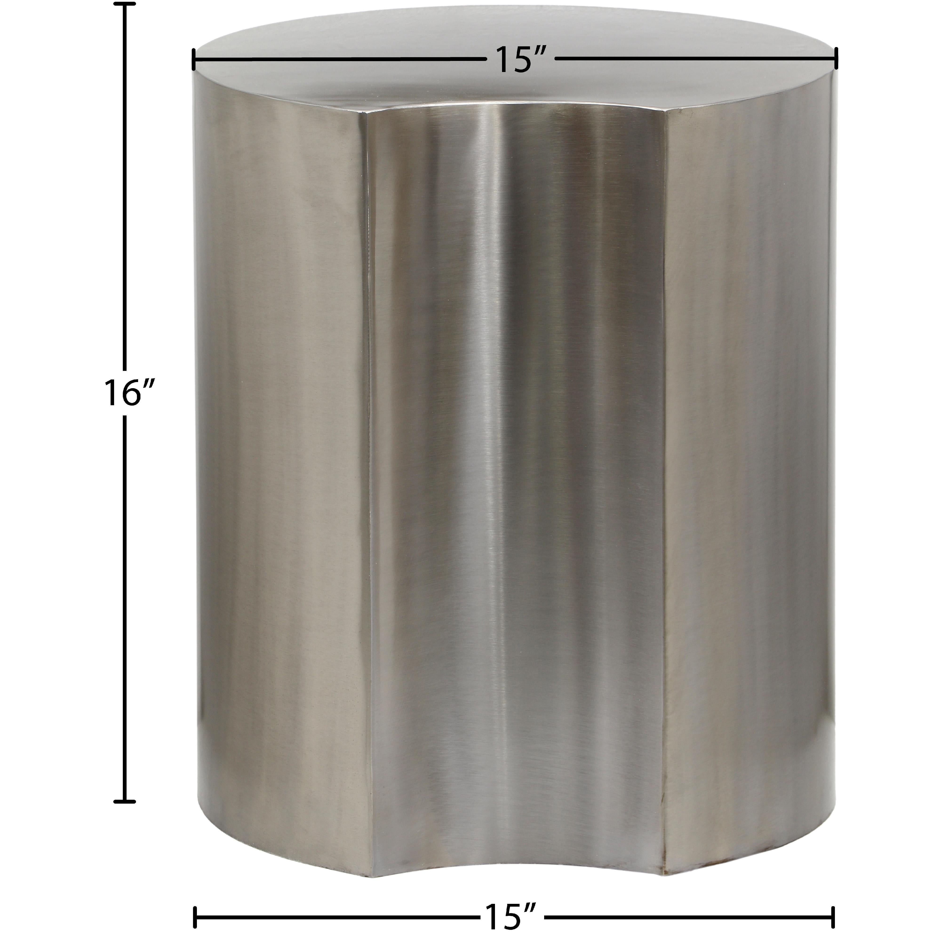 Meridian Dimple Silver End Table