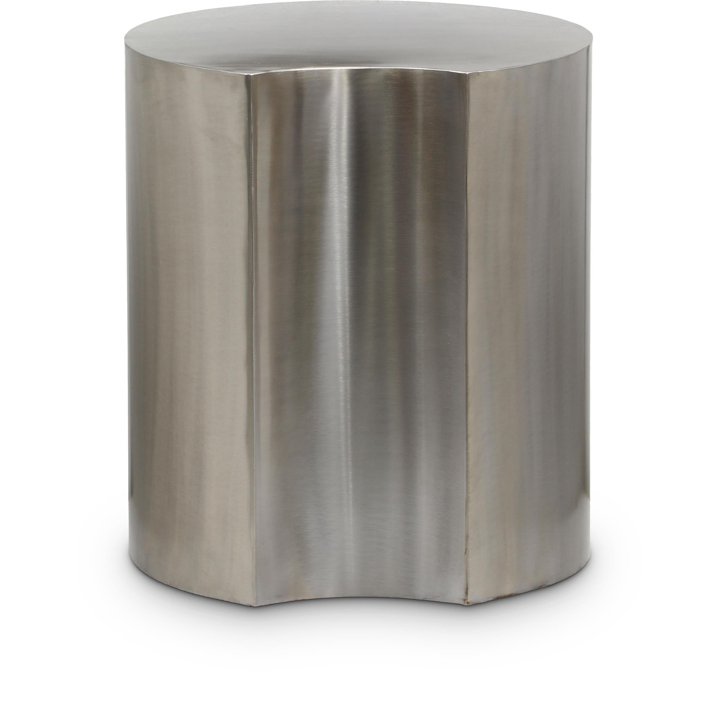 Meridian Dimple Silver End Table