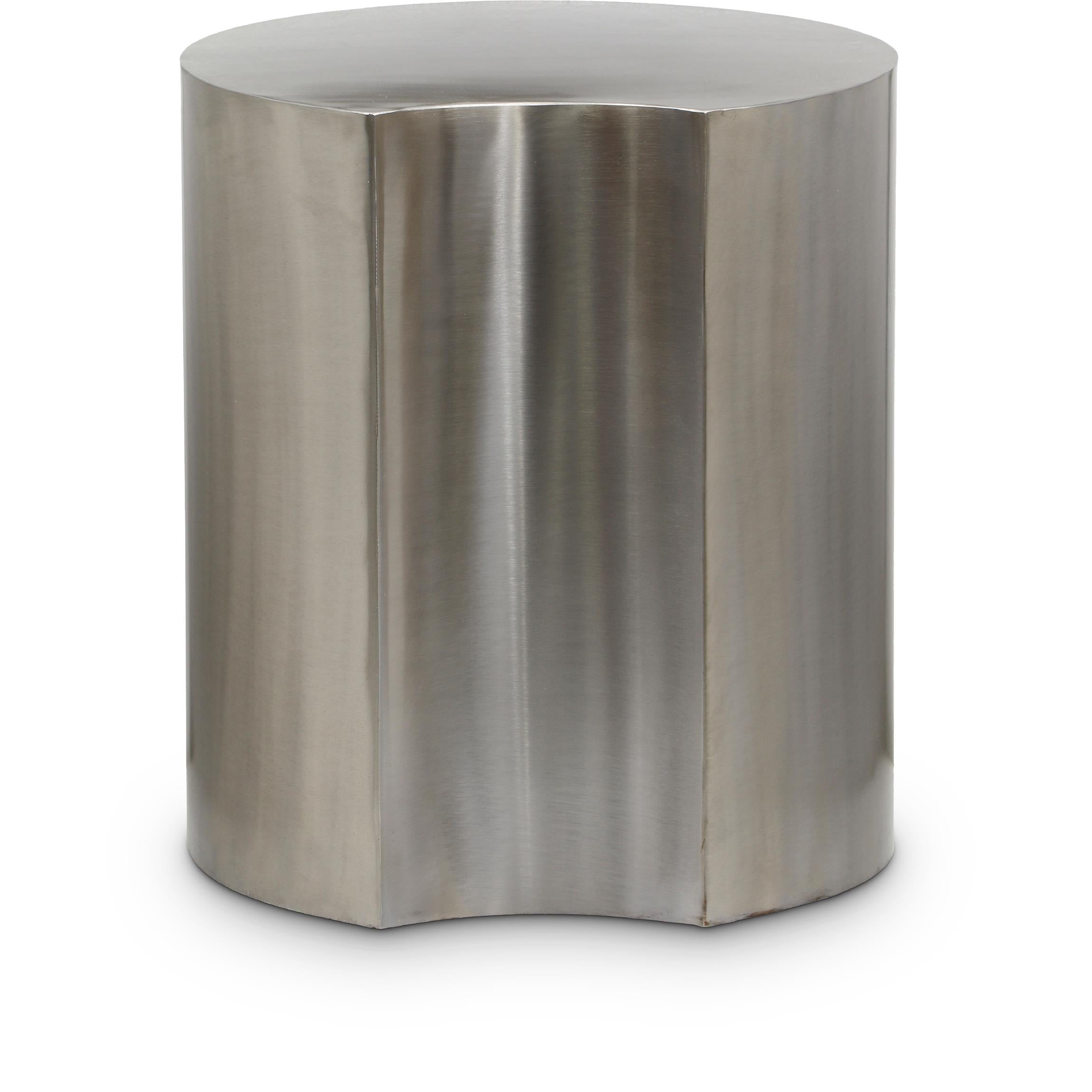 Meridian Dimple Silver End Table