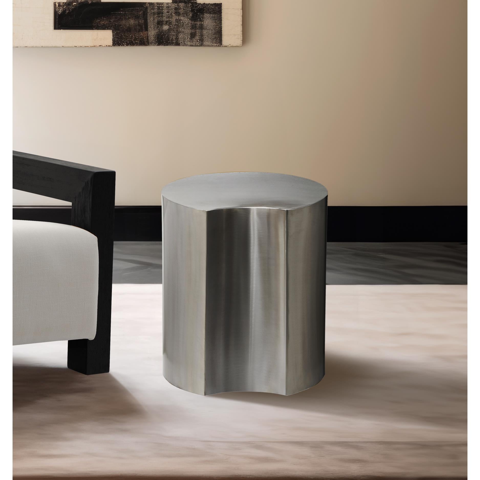 Meridian Dimple Silver End Table