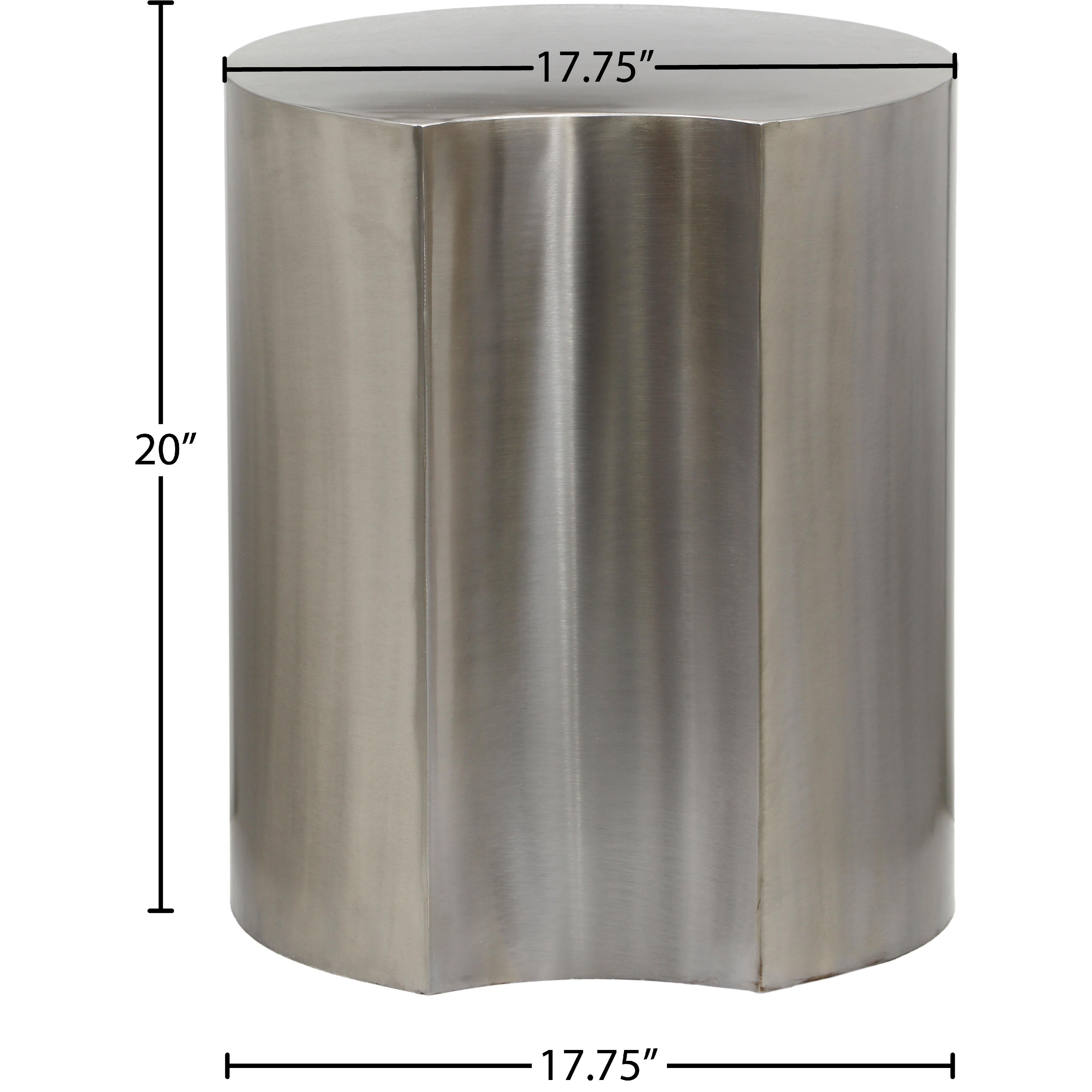 Meridian Dimple Silver End Table