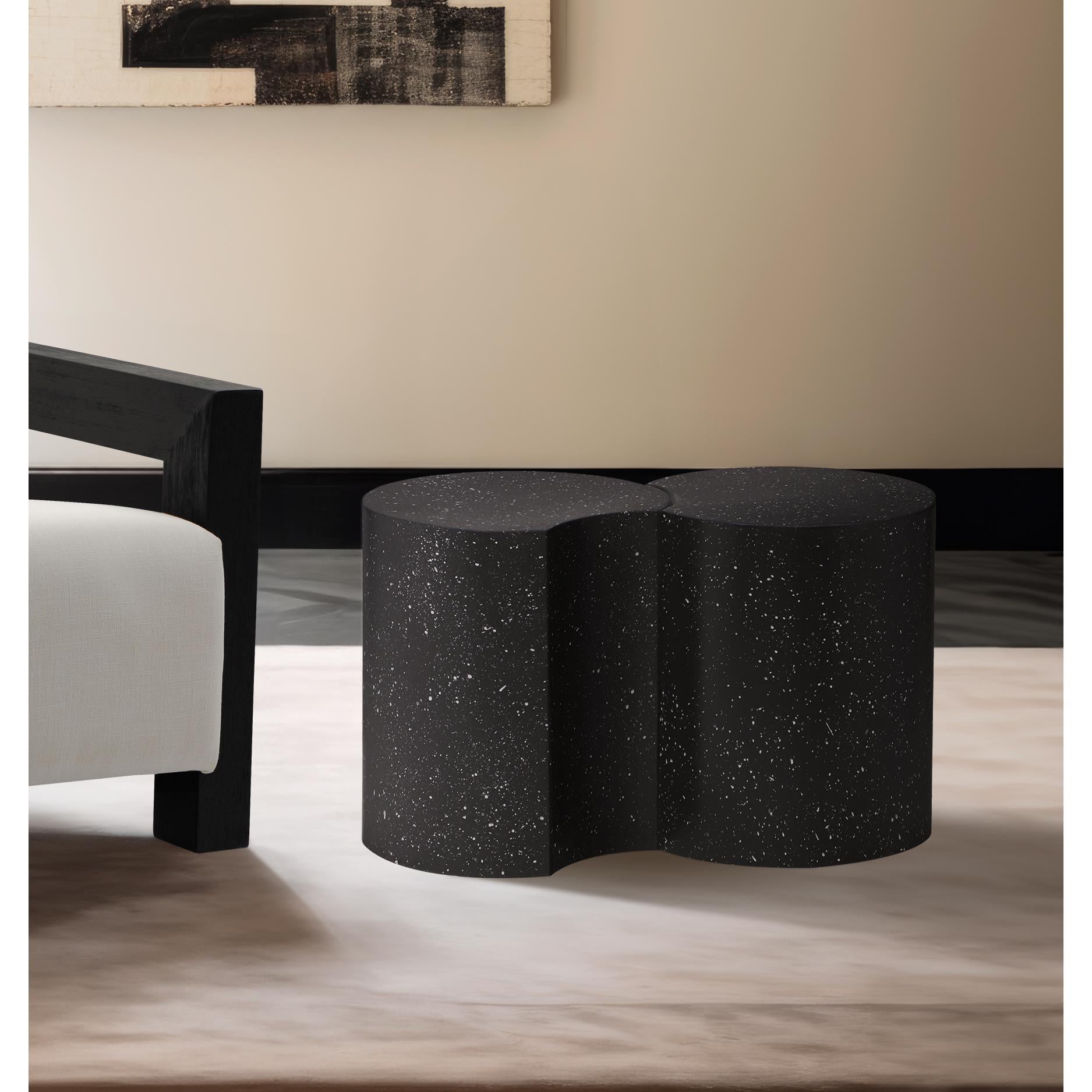 Meridian Dimple Black End Table