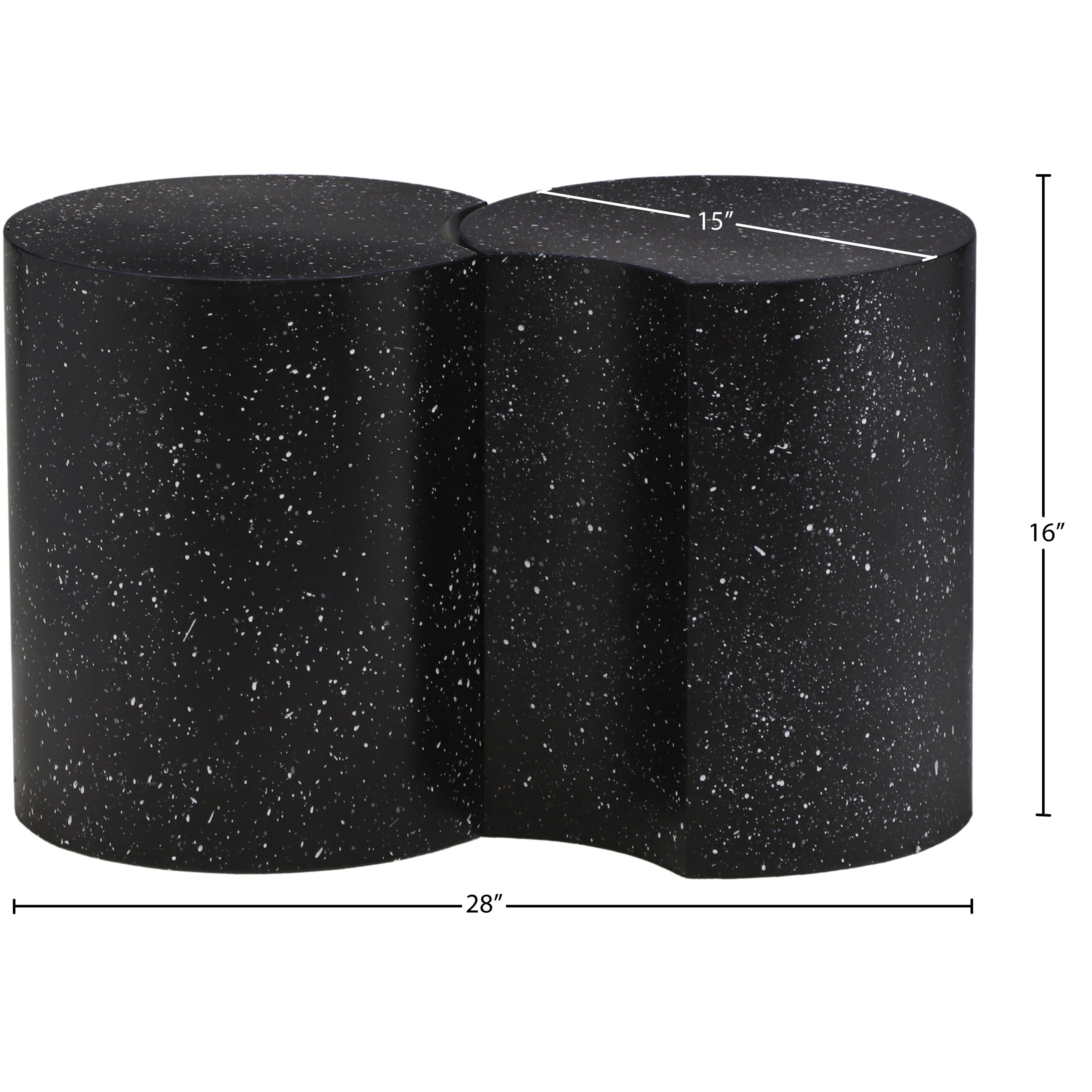 Meridian Dimple Black End Table