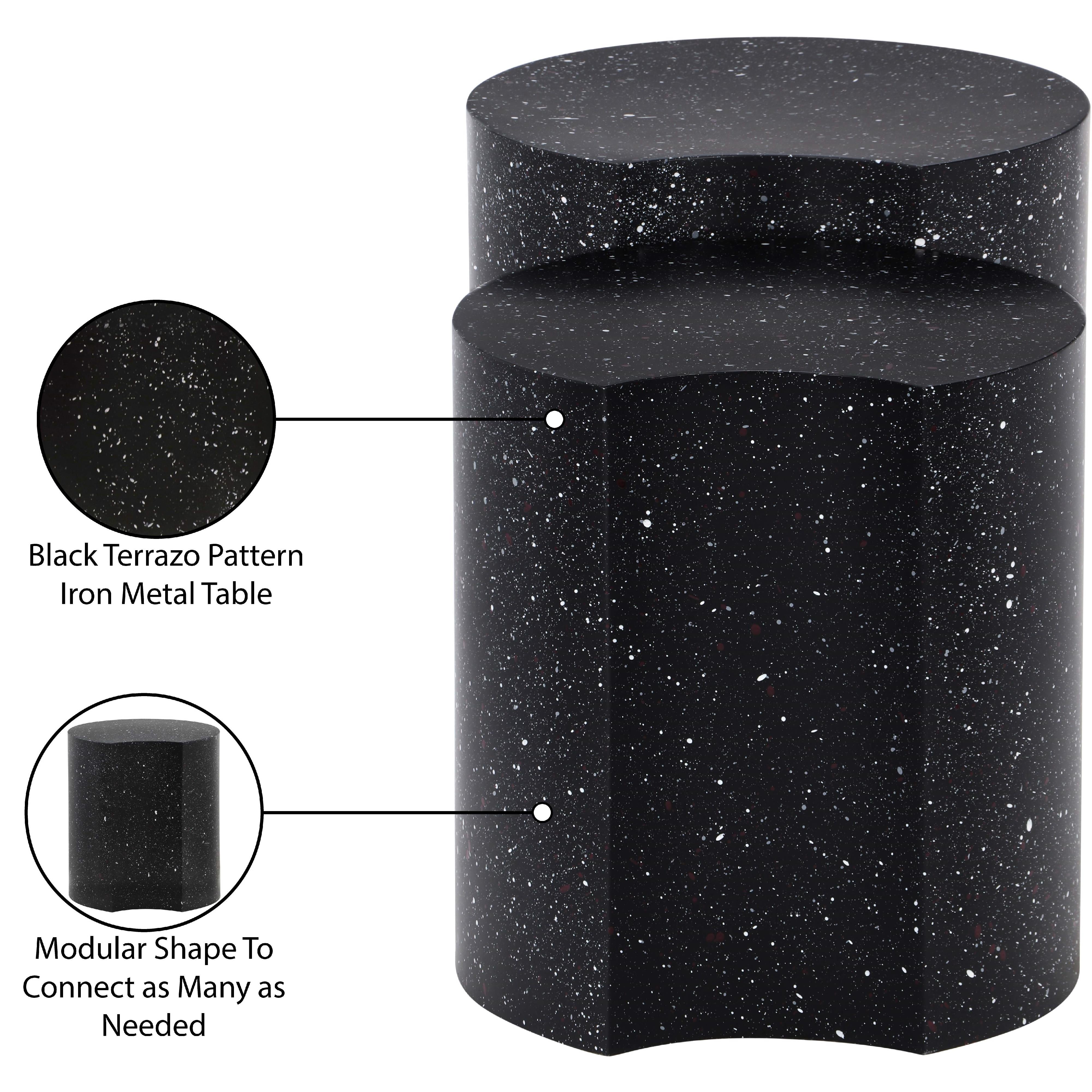 Meridian Dimple Black End Table
