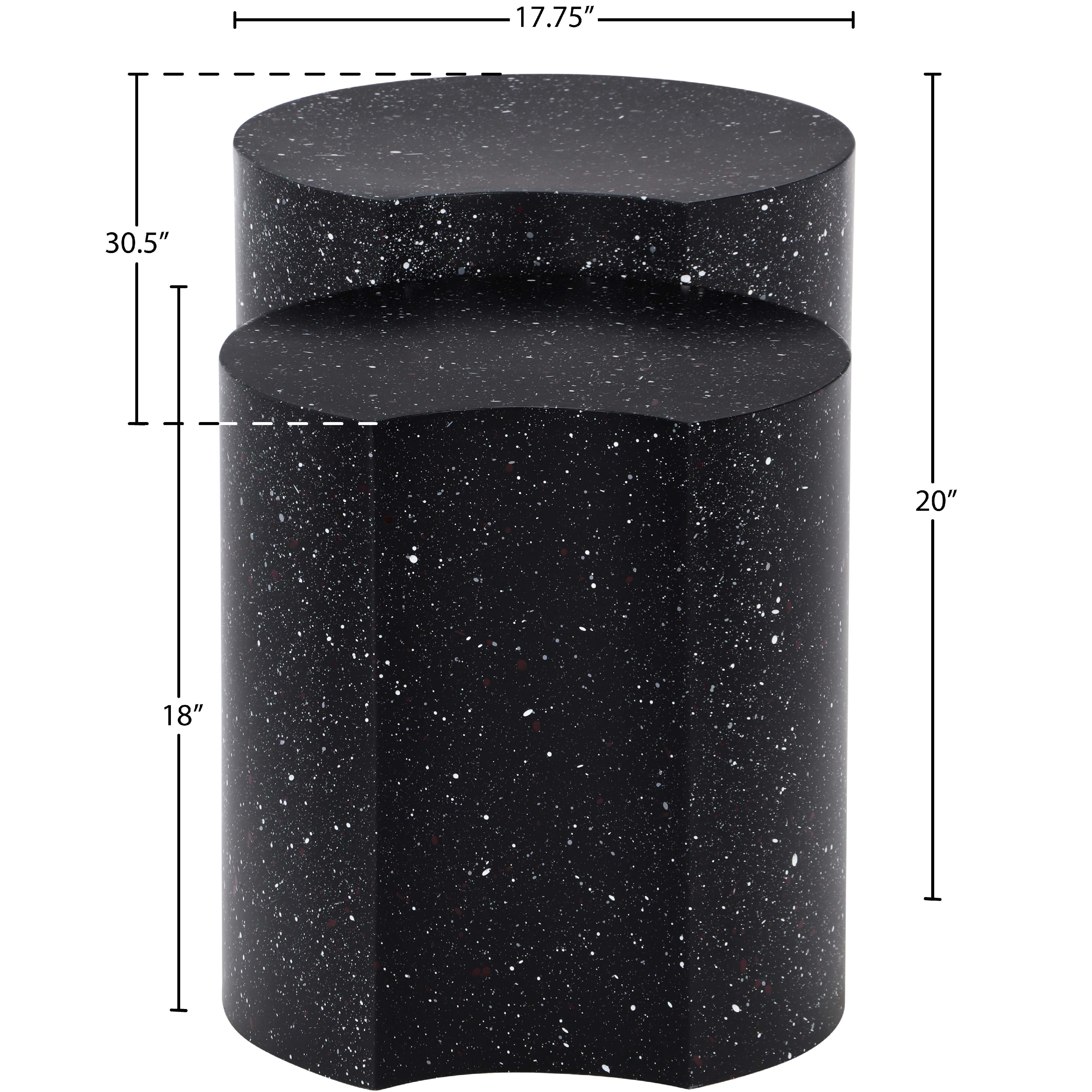 Meridian Dimple Black End Table
