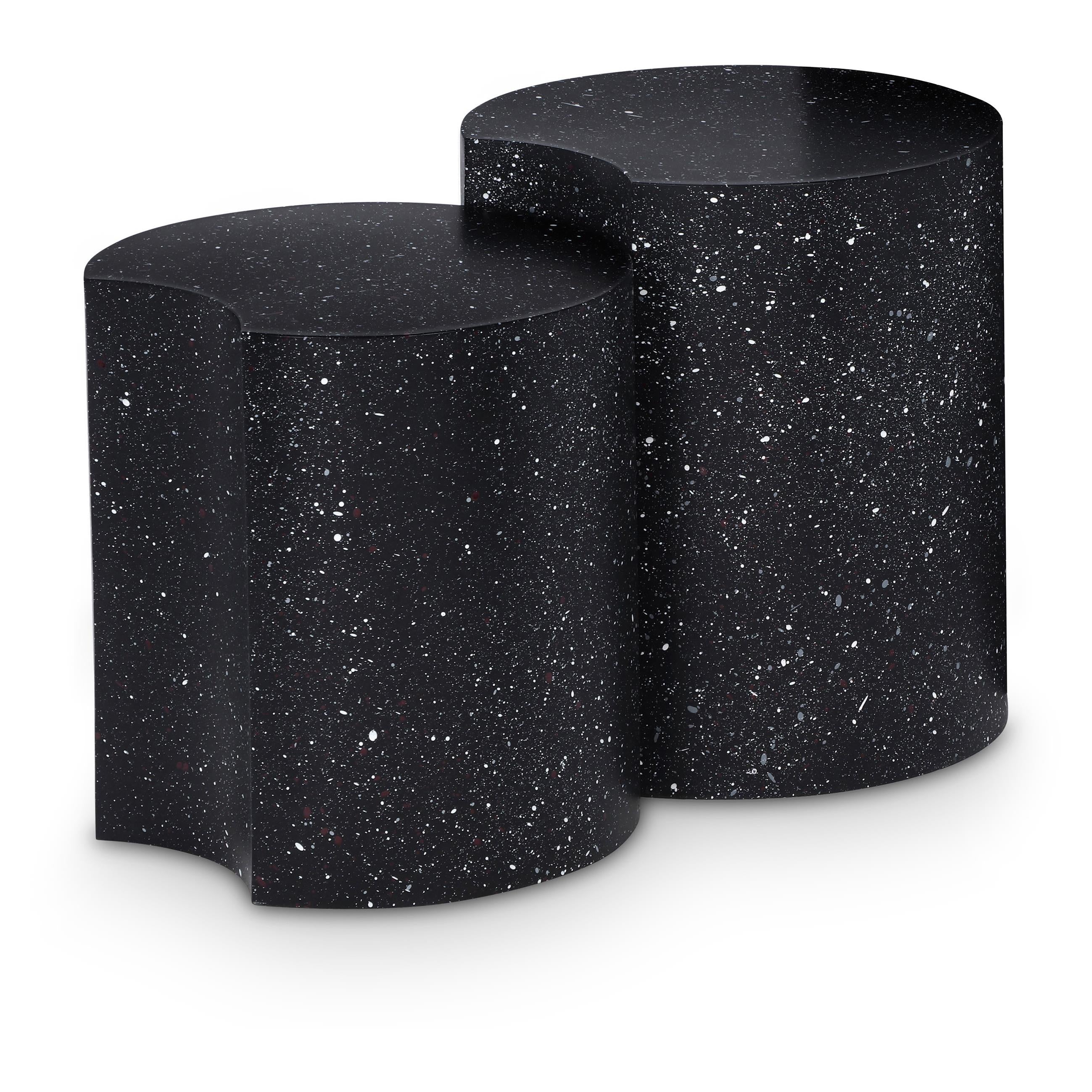 Meridian Dimple Black End Table