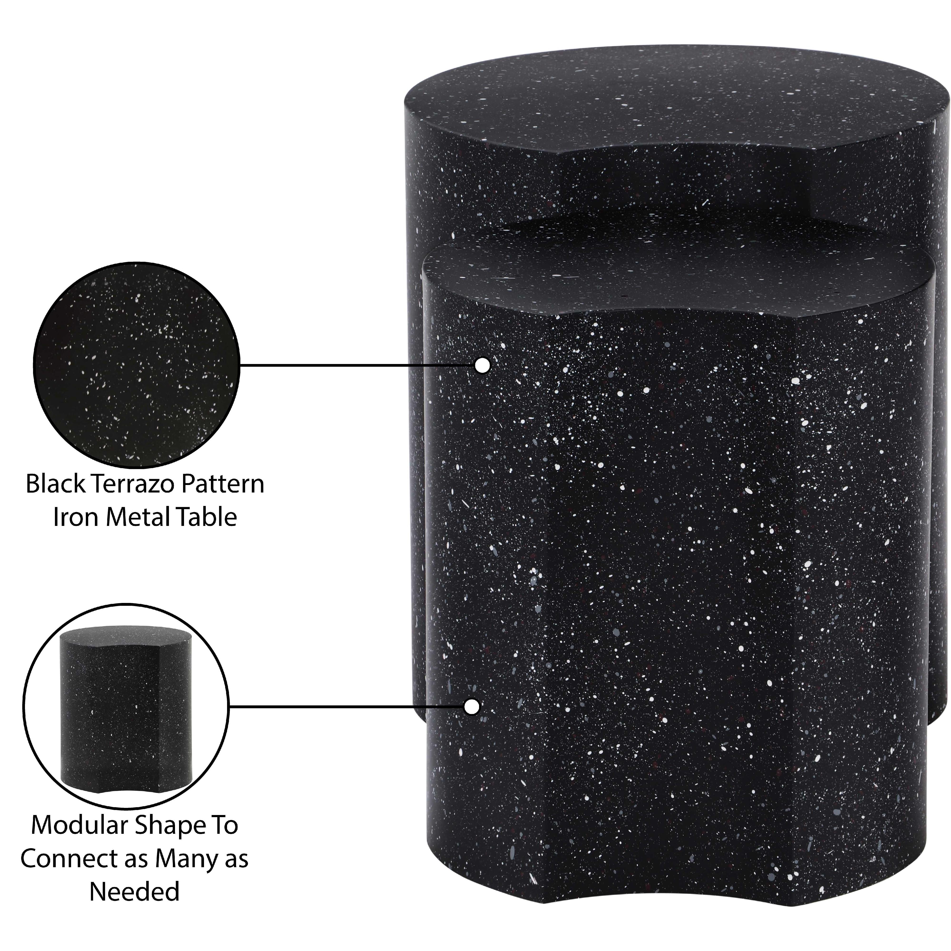 Meridian Dimple Black End Table