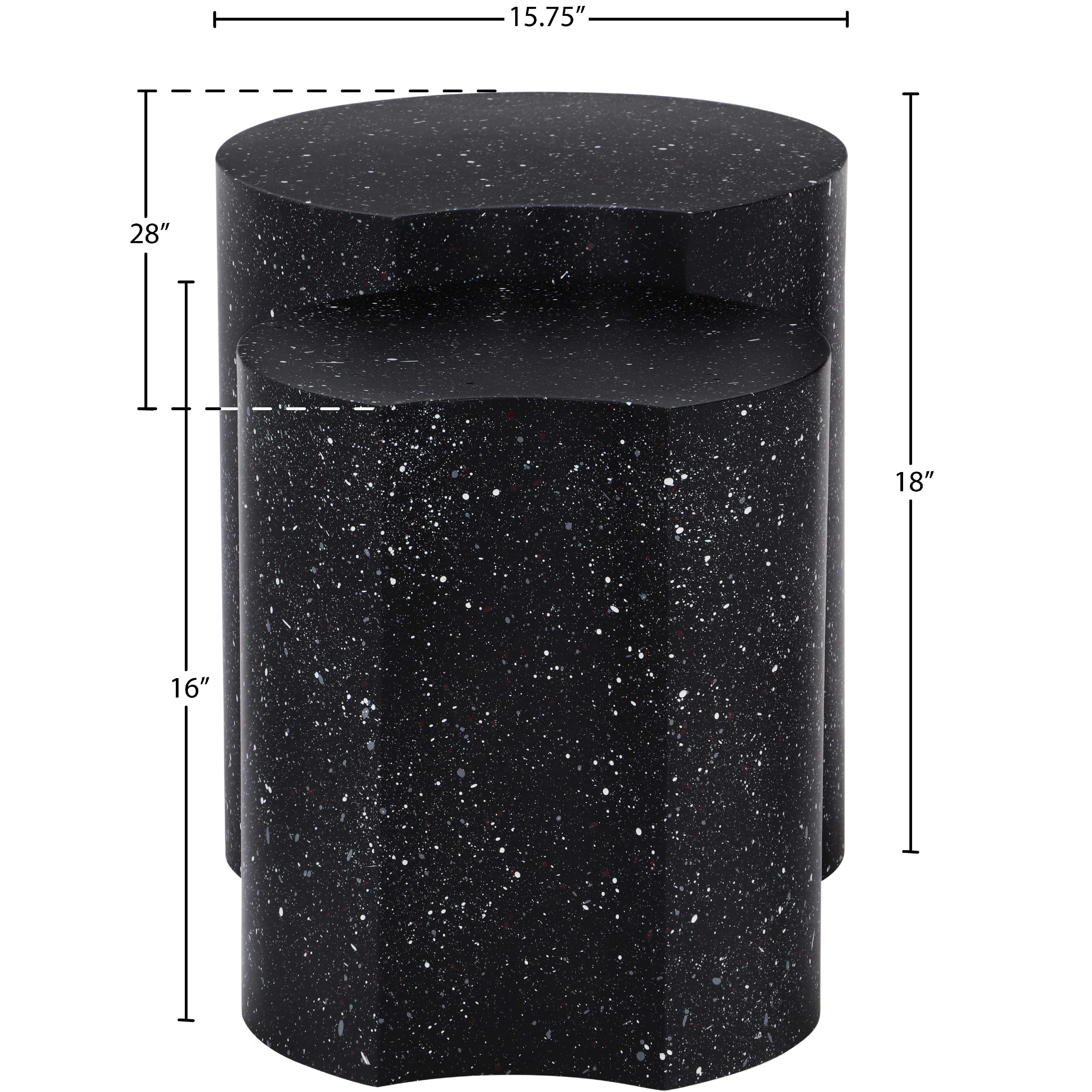 Meridian Dimple Black End Table