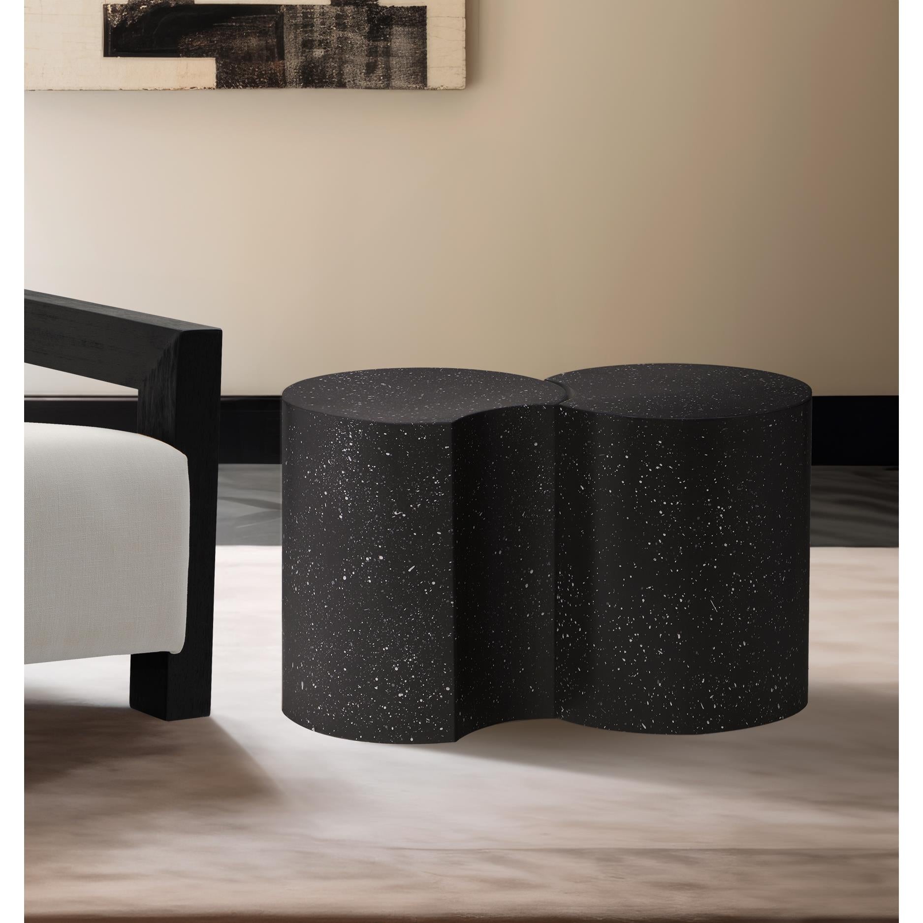 Meridian Dimple Black End Table