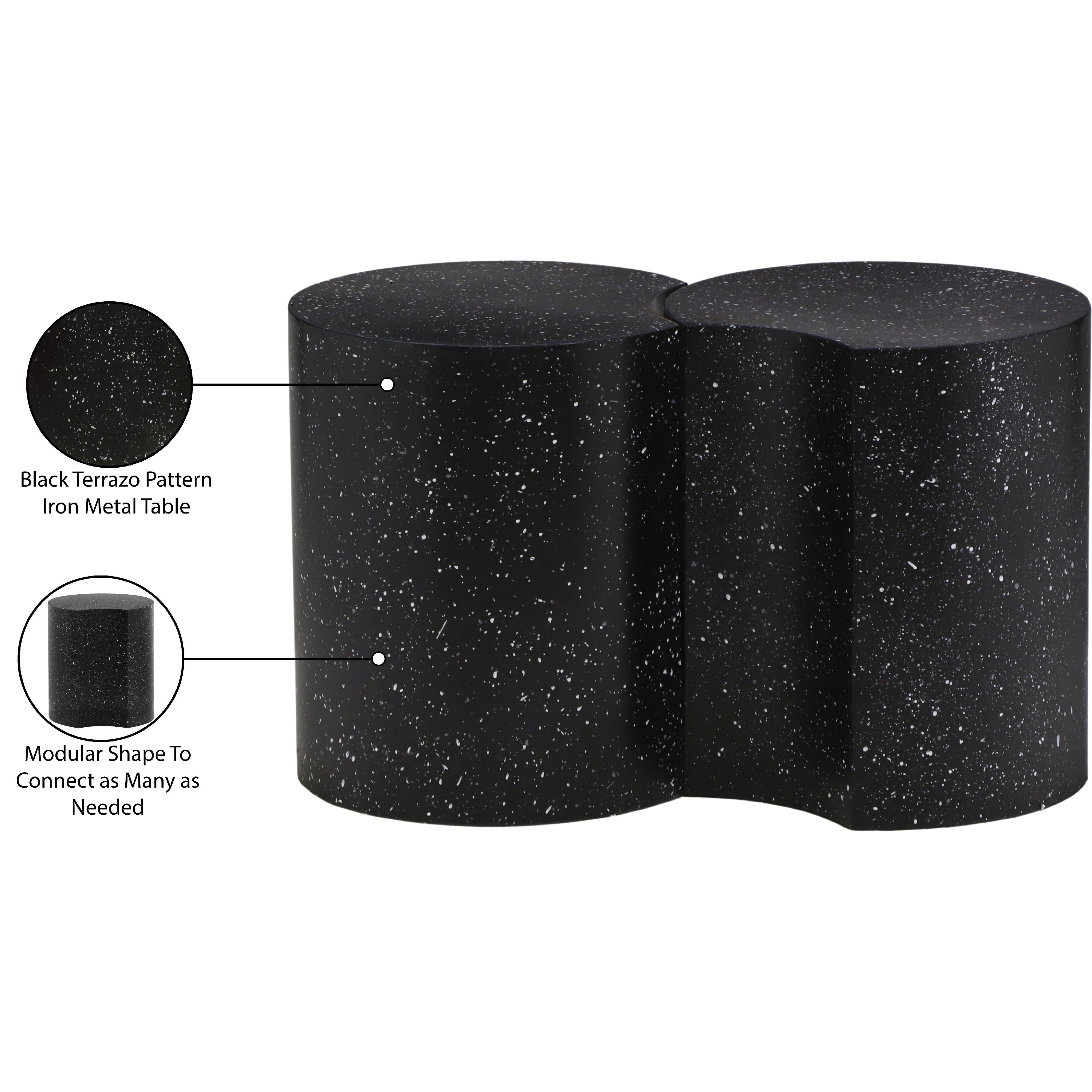 Meridian Dimple Black End Table