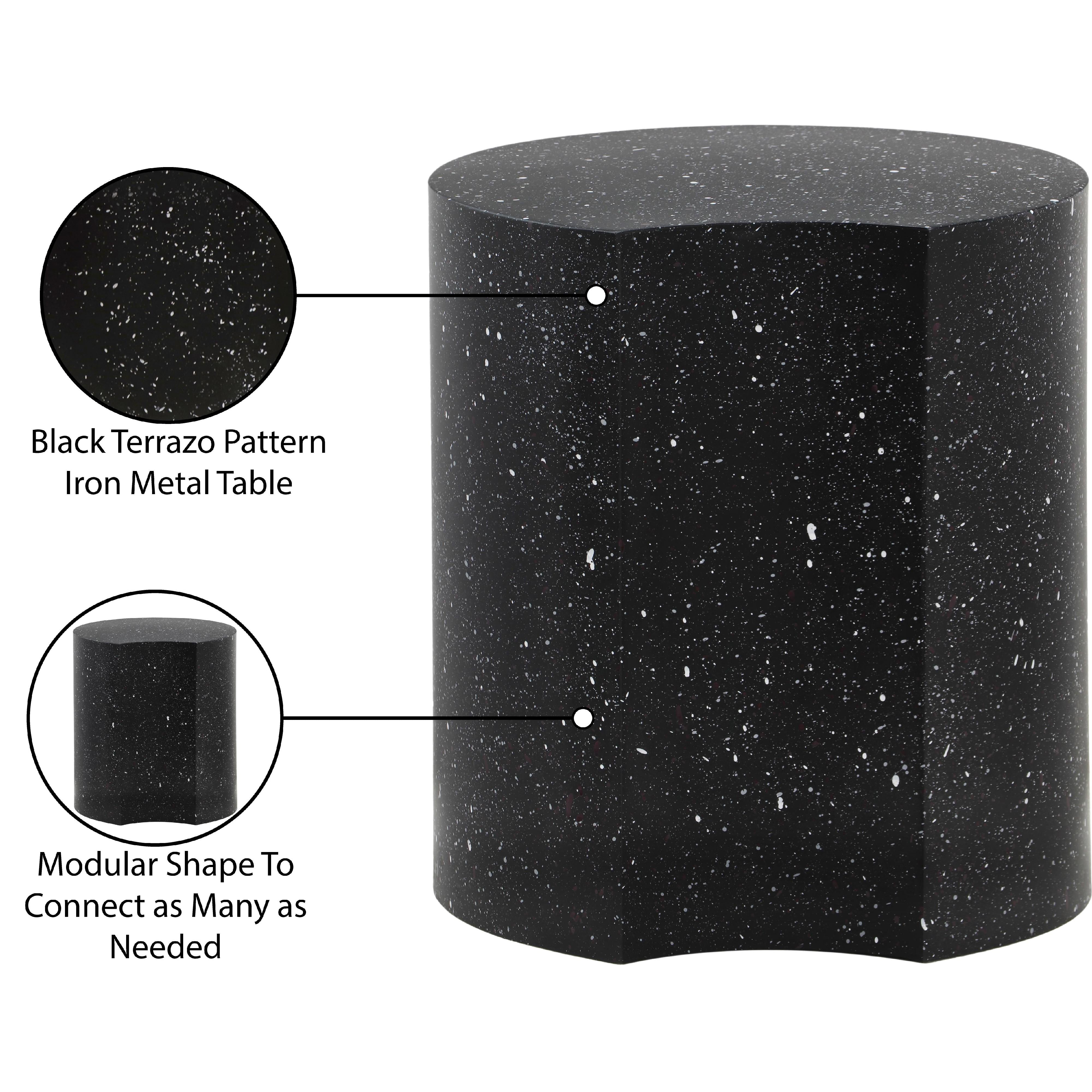 Meridian Dimple Black End Table