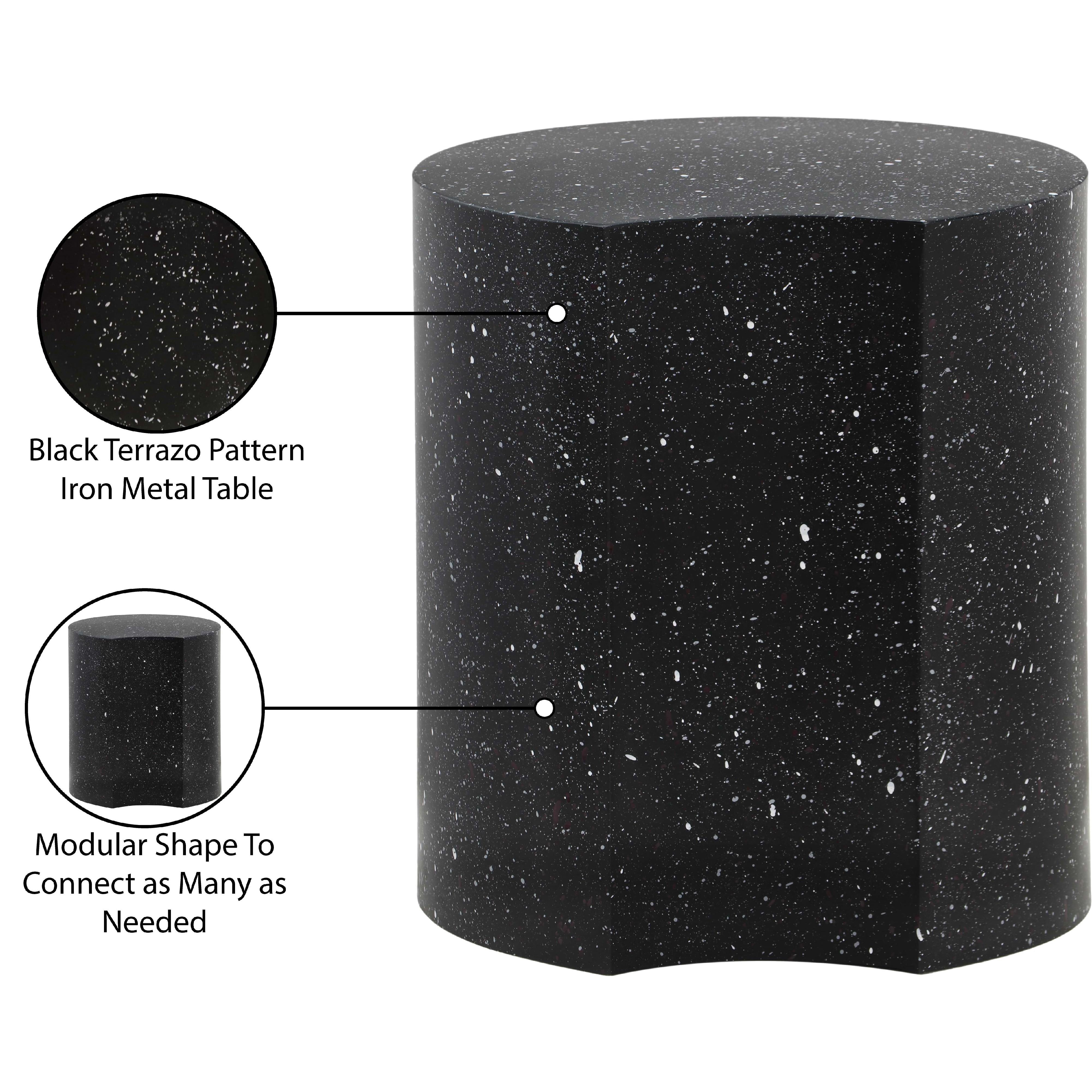 Meridian Dimple Black End Table