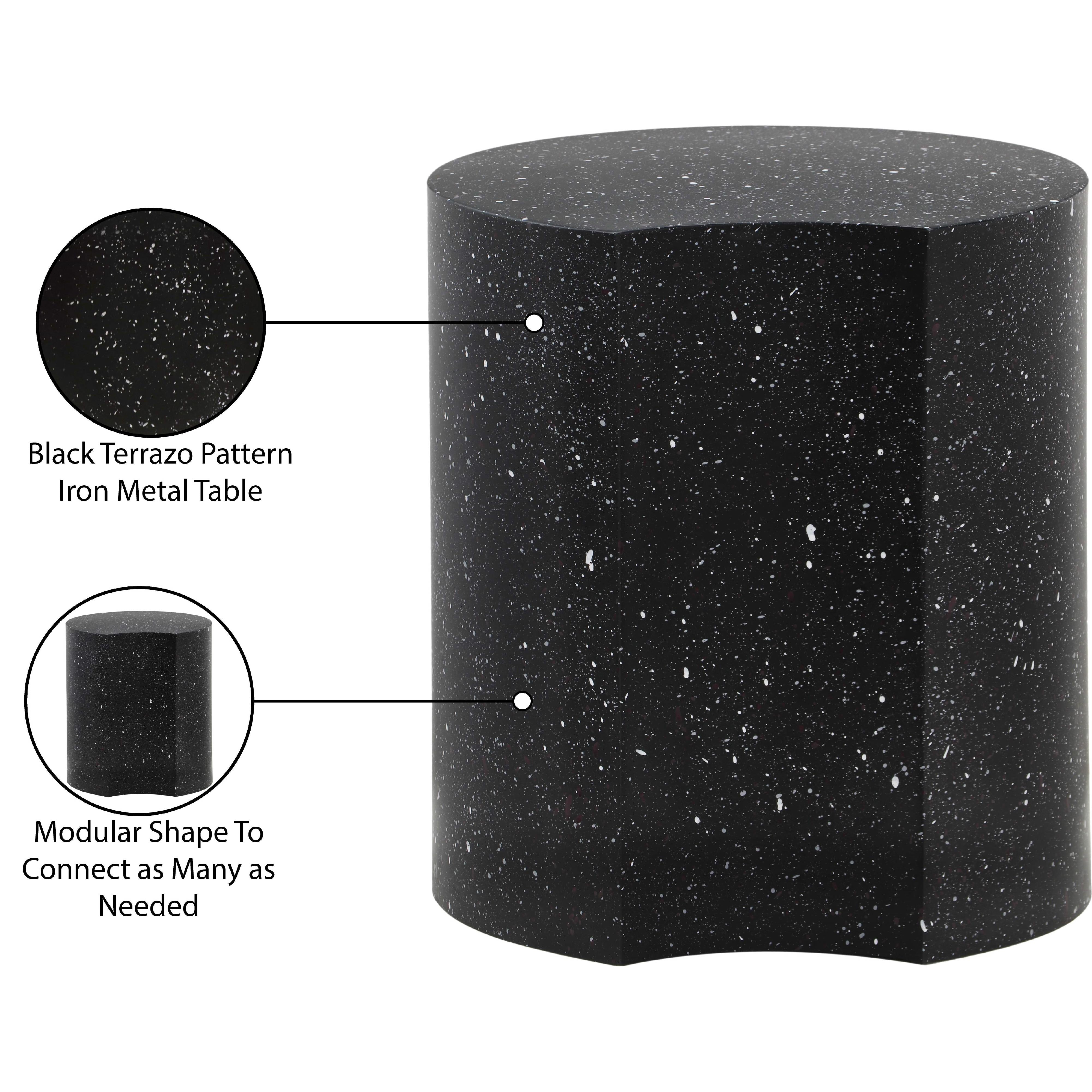 Meridian Dimple Black End Table