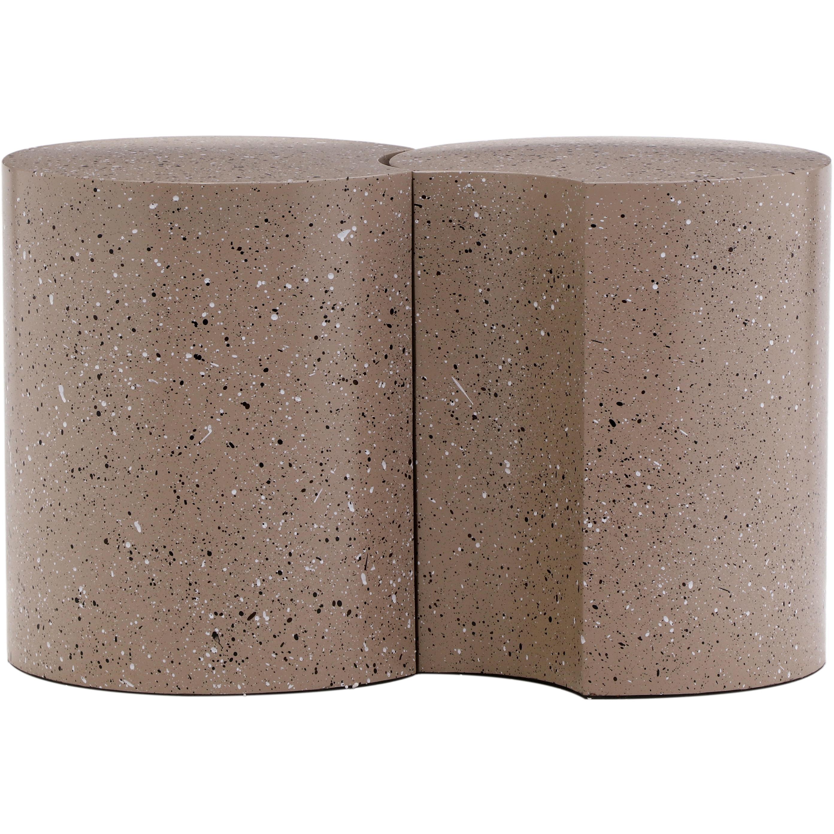 Meridian Dimple Taupe End Table
